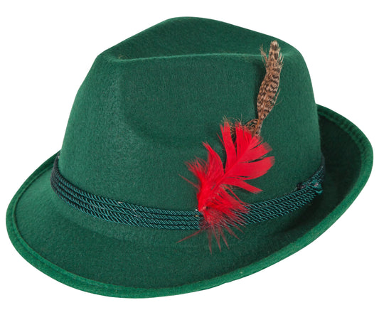 Wicked Costumes Adult Bavarian Oktoberfest Hat Fancy Dress Accessory – Green Alpine Beer Festival Costume Hat for Parties & Events