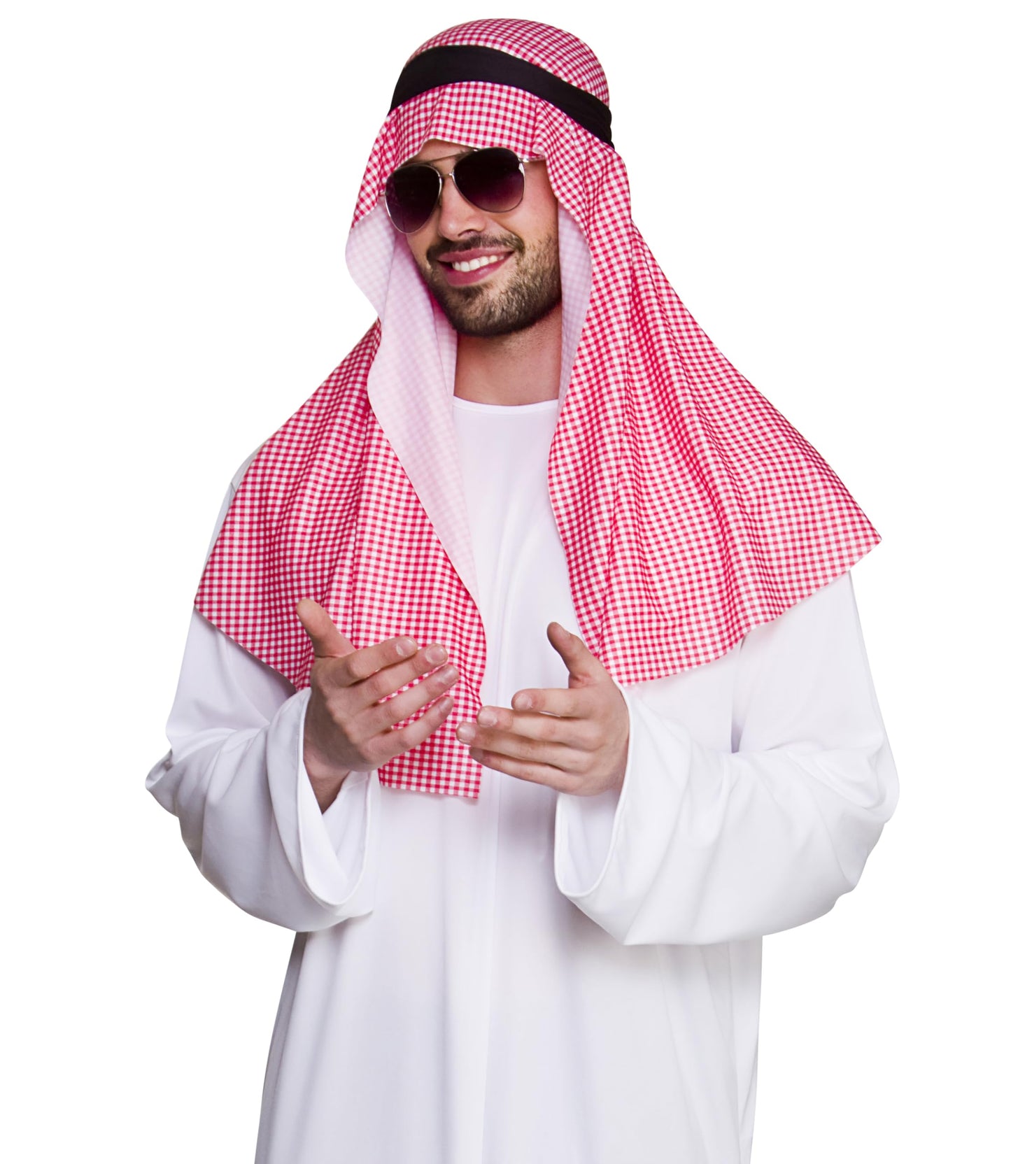Wicked Costumes Mens Sheikh Fancy Dress Costume – Middle Eastern Style Outfit for Parties & Events - Plus Size