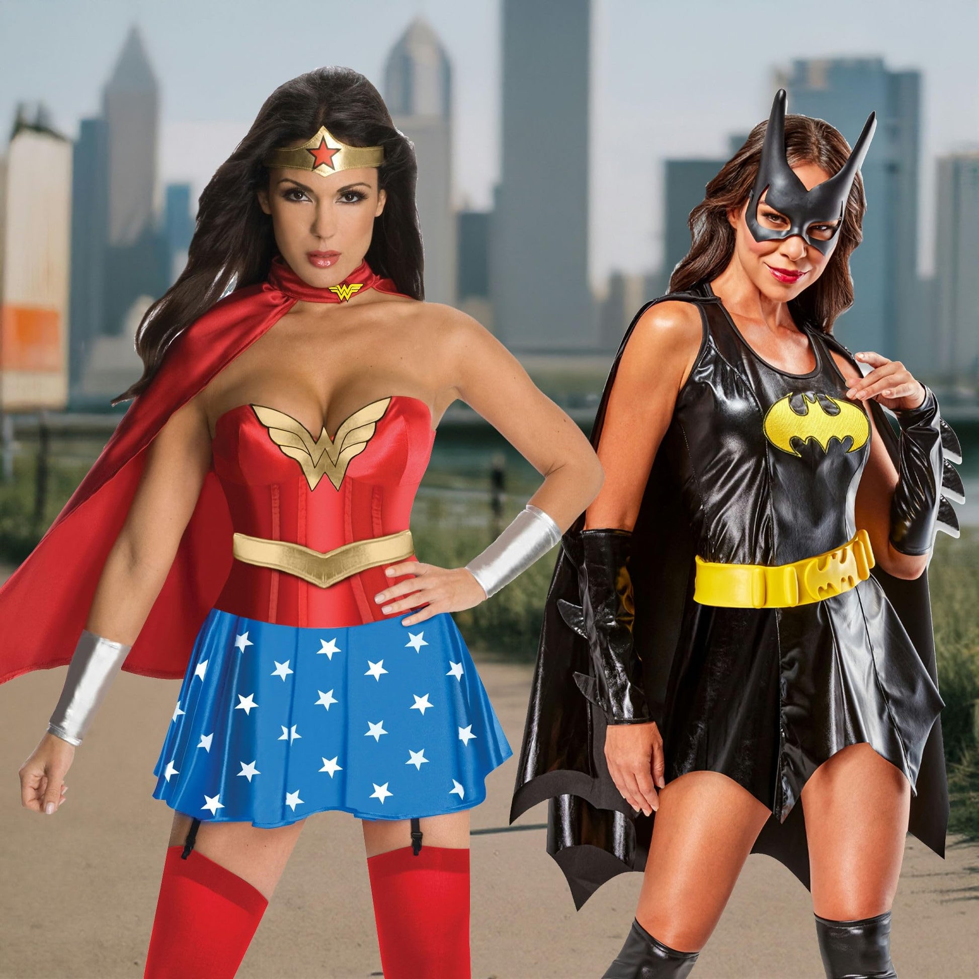 Official Ladies Wonder Woman Corset Adult Costume - Halloween (image 5)