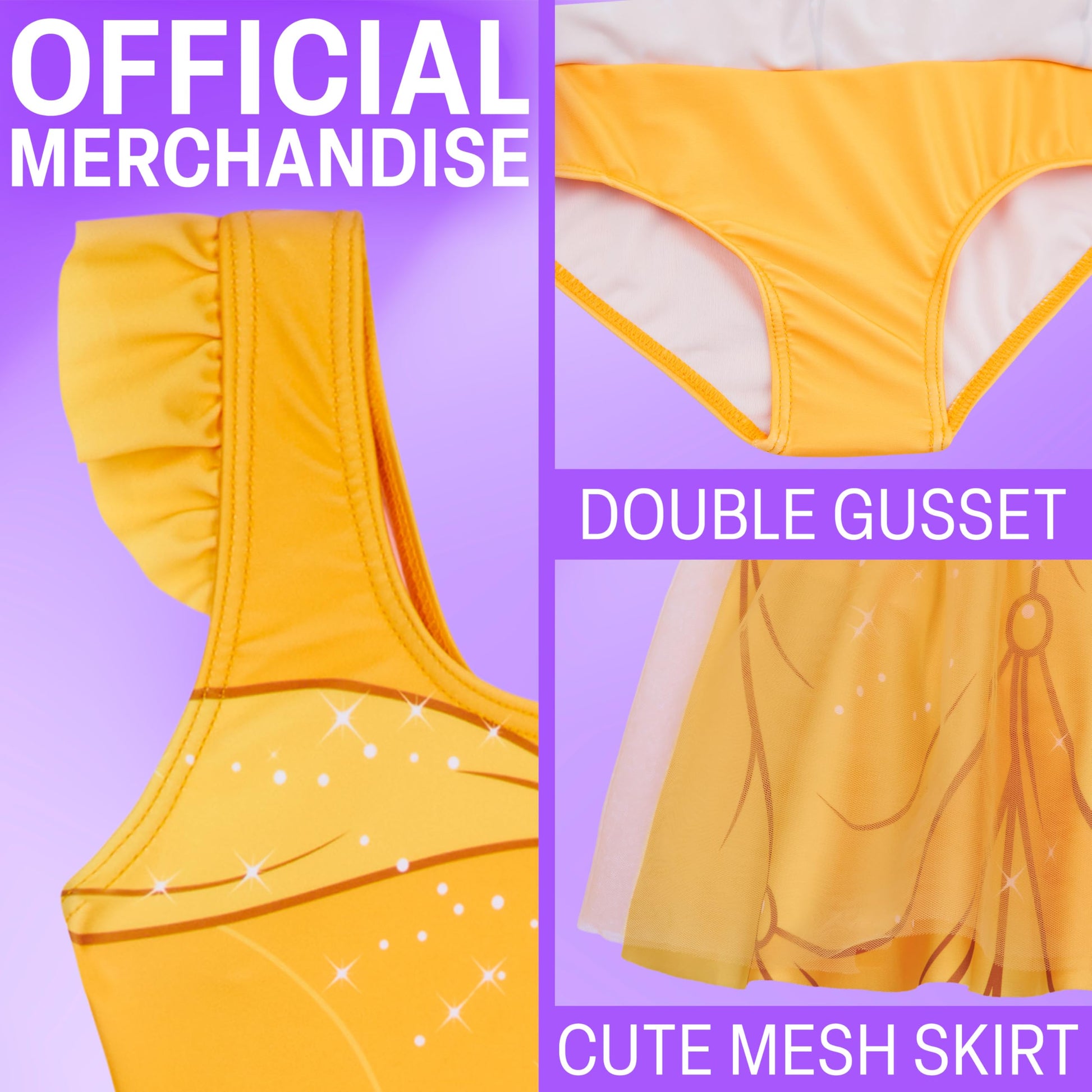 Disney Belle Girls Swimming Costume Yrs - One Piece Swimwear Dress (image 5)