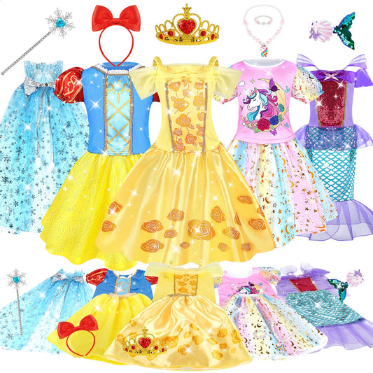 Princess dress up costume set, front view