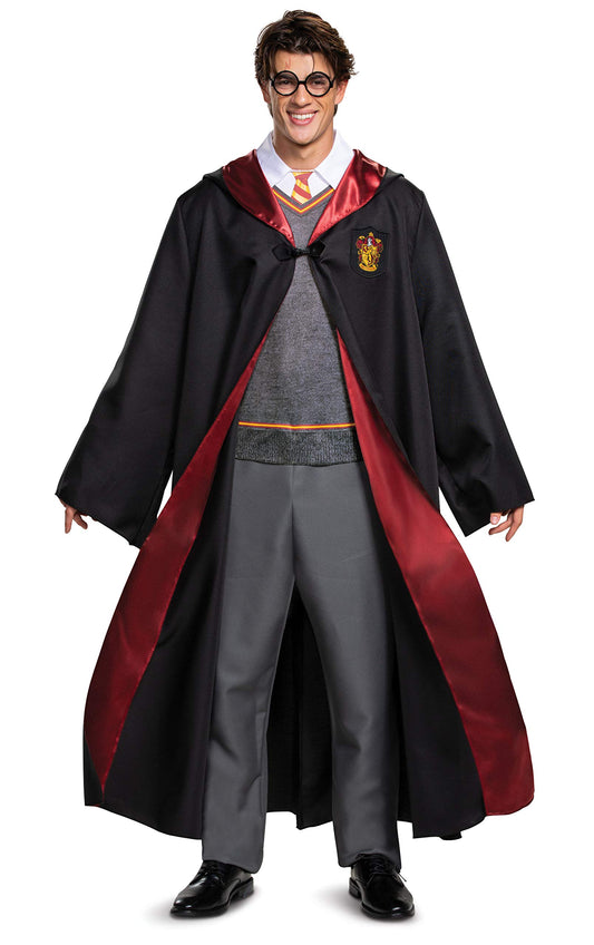 Disguise 107549D Harry Potter Deluxe Adult Sized Costumes, Black & Red, X-Large (42-46)