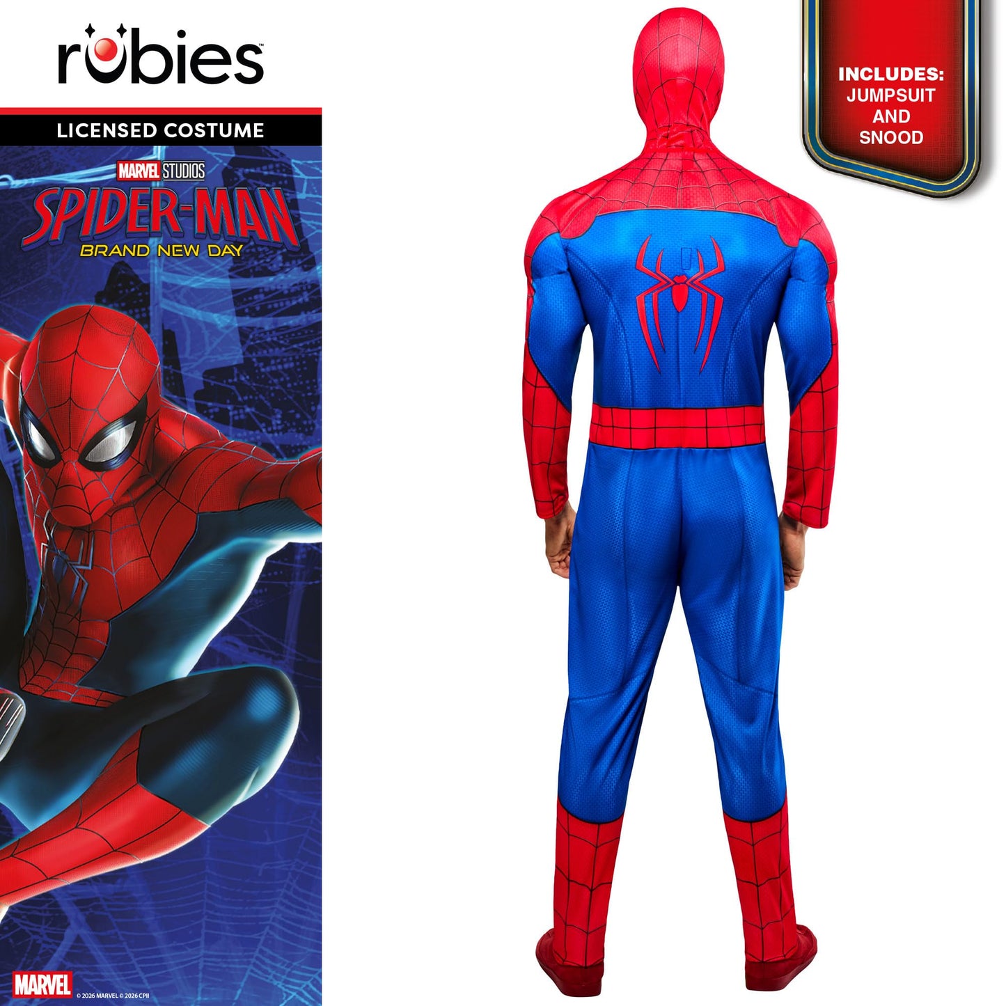 Rubies Official Brand New Day Spider-Man Delux Costume, Adult Fancy Dress, Mens, Size Medium