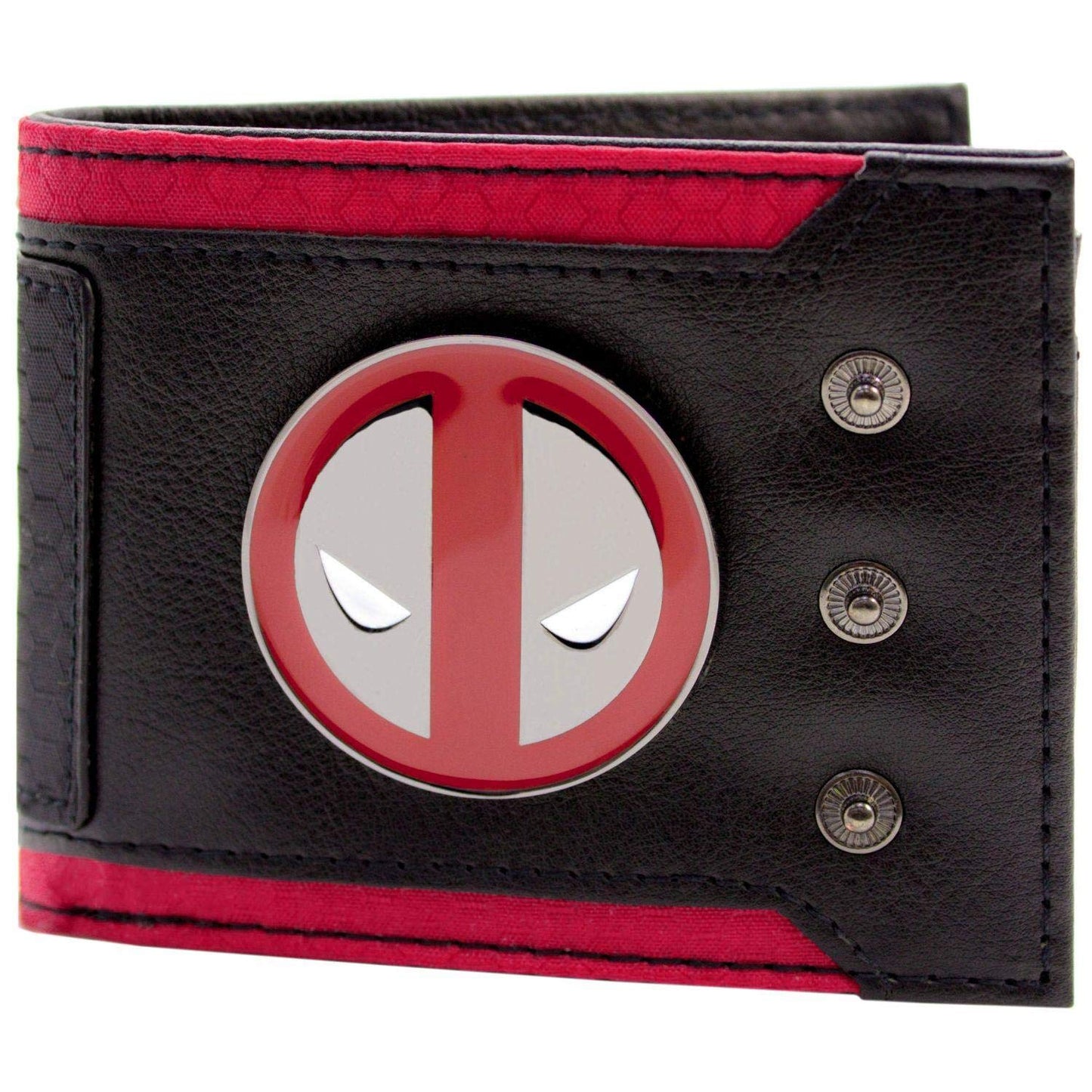 Antihero Metal Face Badge Triple Buttoned Wallet Bi-Fold Id & Card