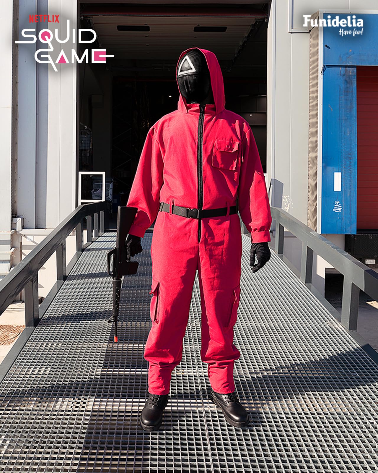 Funidelia Official Squid Game Netflix Costume for Men and Women, Squid Game Jumpsuit for Adult, Halloween and Carnival Costumes – Size M - L