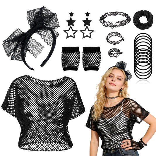 80s women costume accessories set for 1980s party