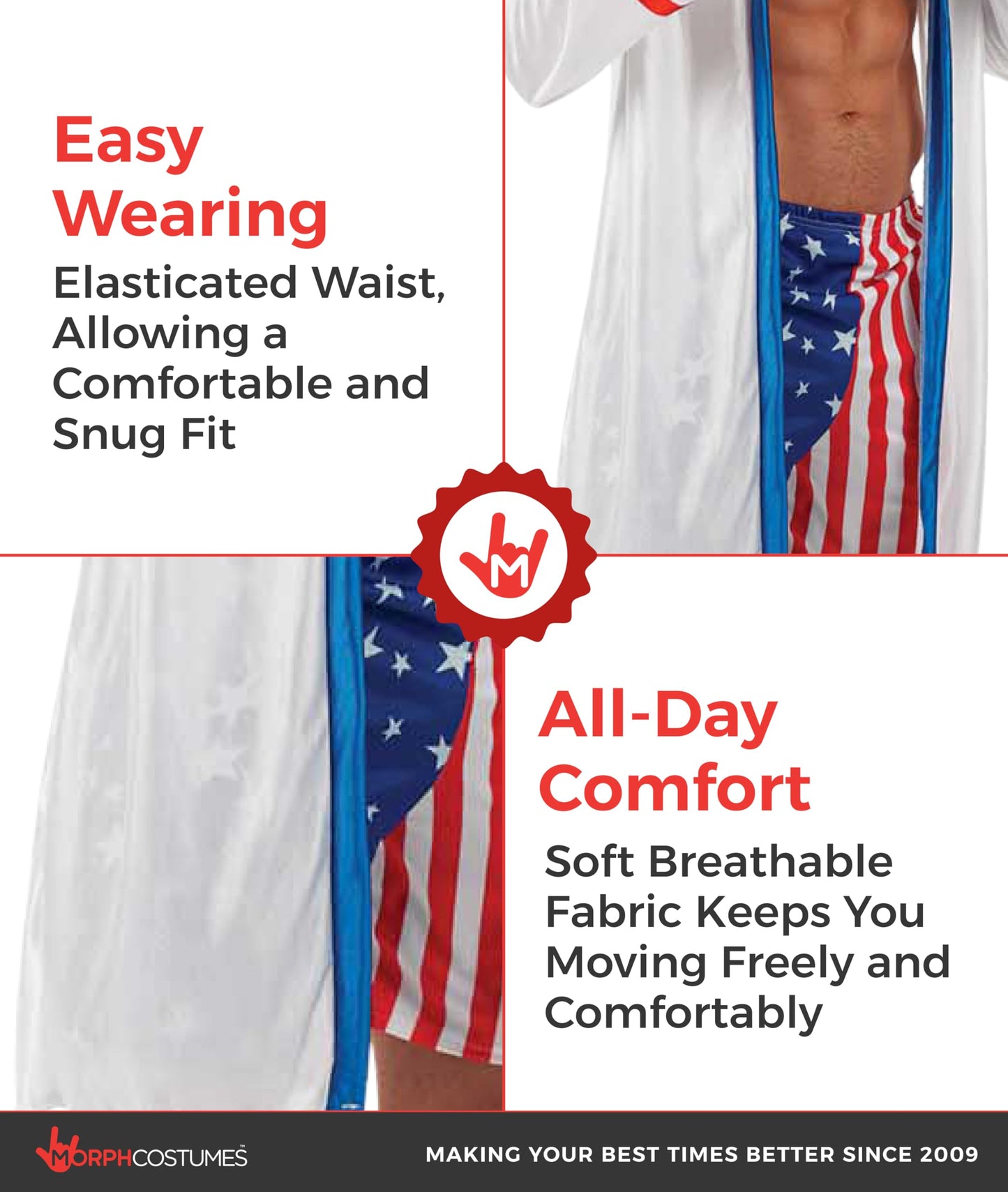 Boxing Robe Costume for Men - Boxer Halloween Costume - Boxing (image 3)