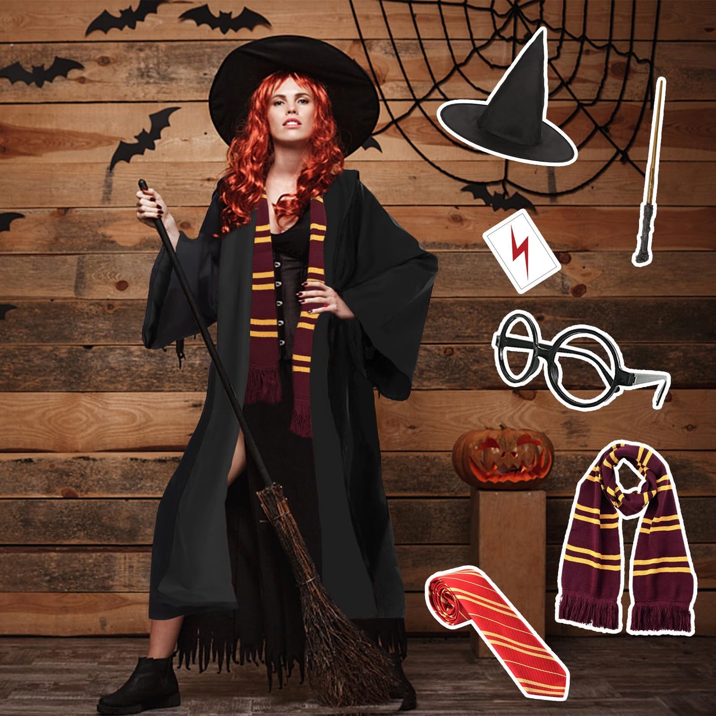 Wizard Costume Set for Adult - Wizard Fancy Dress Harry Cosplay (image 7)