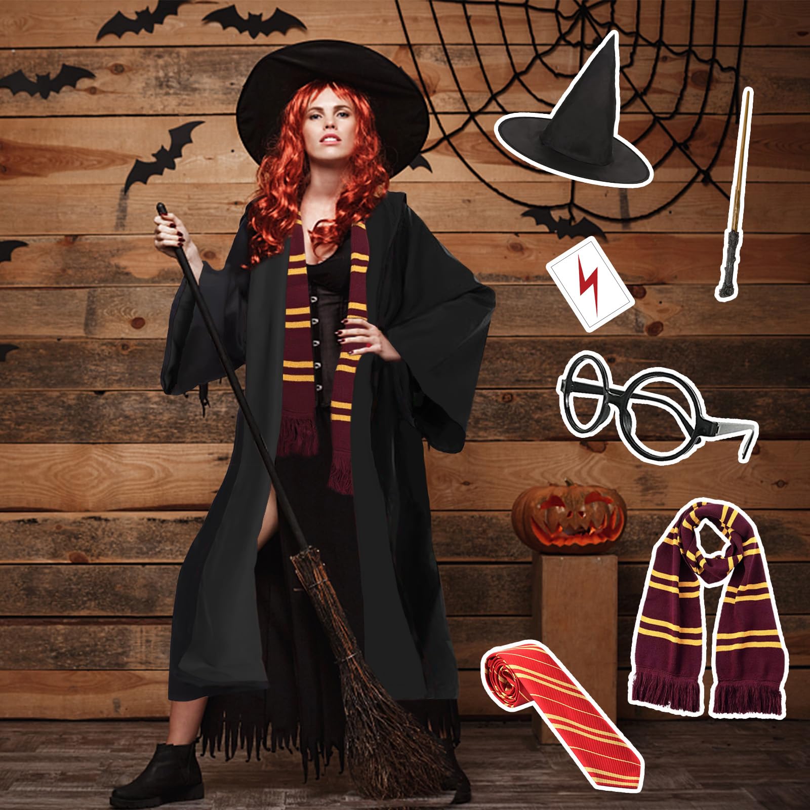 Wizard Costume Set for Adult - Wizard Fancy Dress Harry Cosplay (image 7)