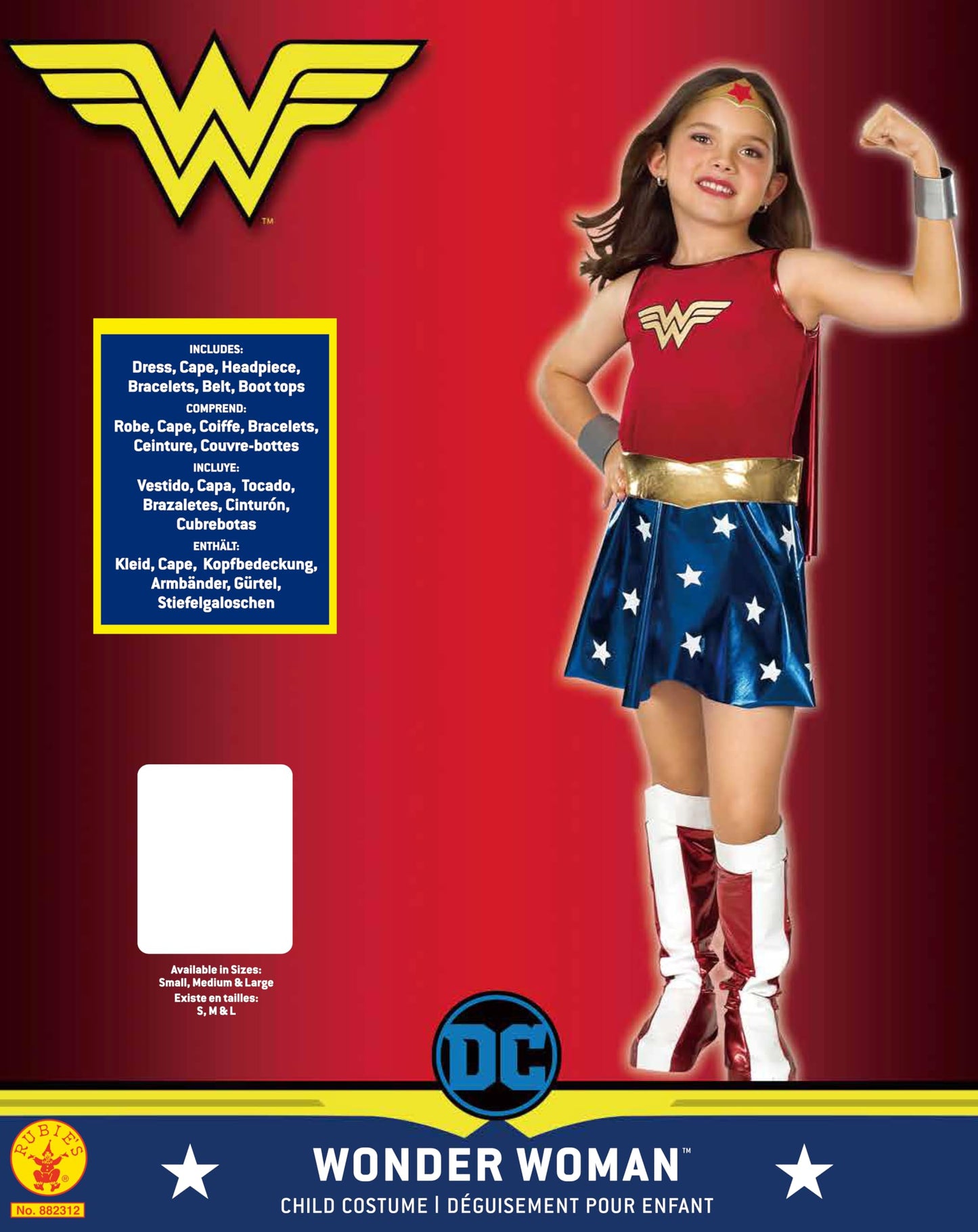 Official Deluxe Wonder Woman Fancy Dress - Children Costume (image 5)