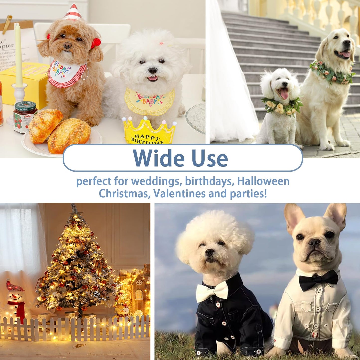Dog Tuxedo Suit - Formal Pet Shirt Costume Wedding Attire
