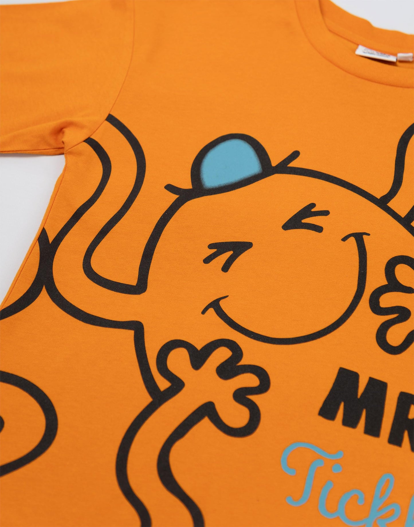 MR. MEN LITTLE MISS Boys Multi-Pack of 3 Short-Sleeved T-Shirts | Graphic Tees Featuring Mr. Tickle, Mr. Bump, & Mr. Men | Cartoon Tops in Orange & Blue Merch