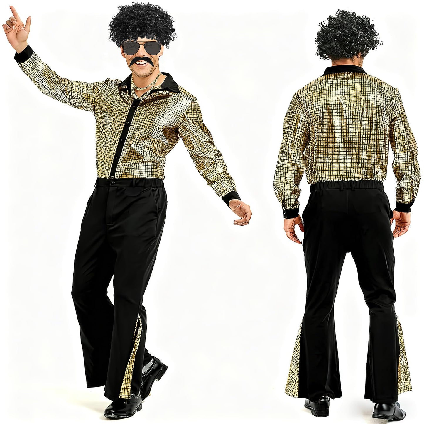 70s Fancy Dress Mens Pimp Costume - Disco Outfit for Men - Costume (image 2)