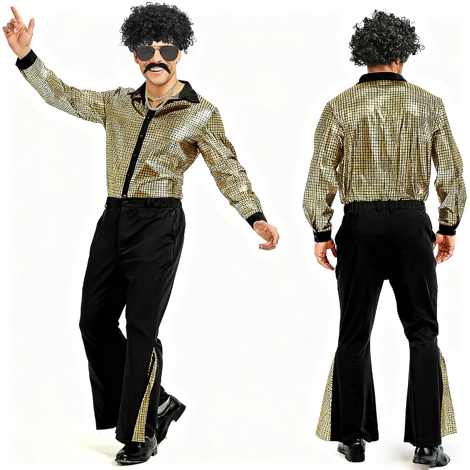 70s Fancy Dress Mens Pimp Costume - Disco Outfit for Men - Costume (image 2)