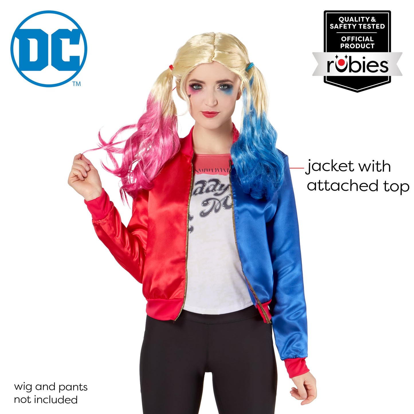 Rubies Official Suicide Squad Ladies Harley Quinn Joker Costume Kit (Medium) Halloween