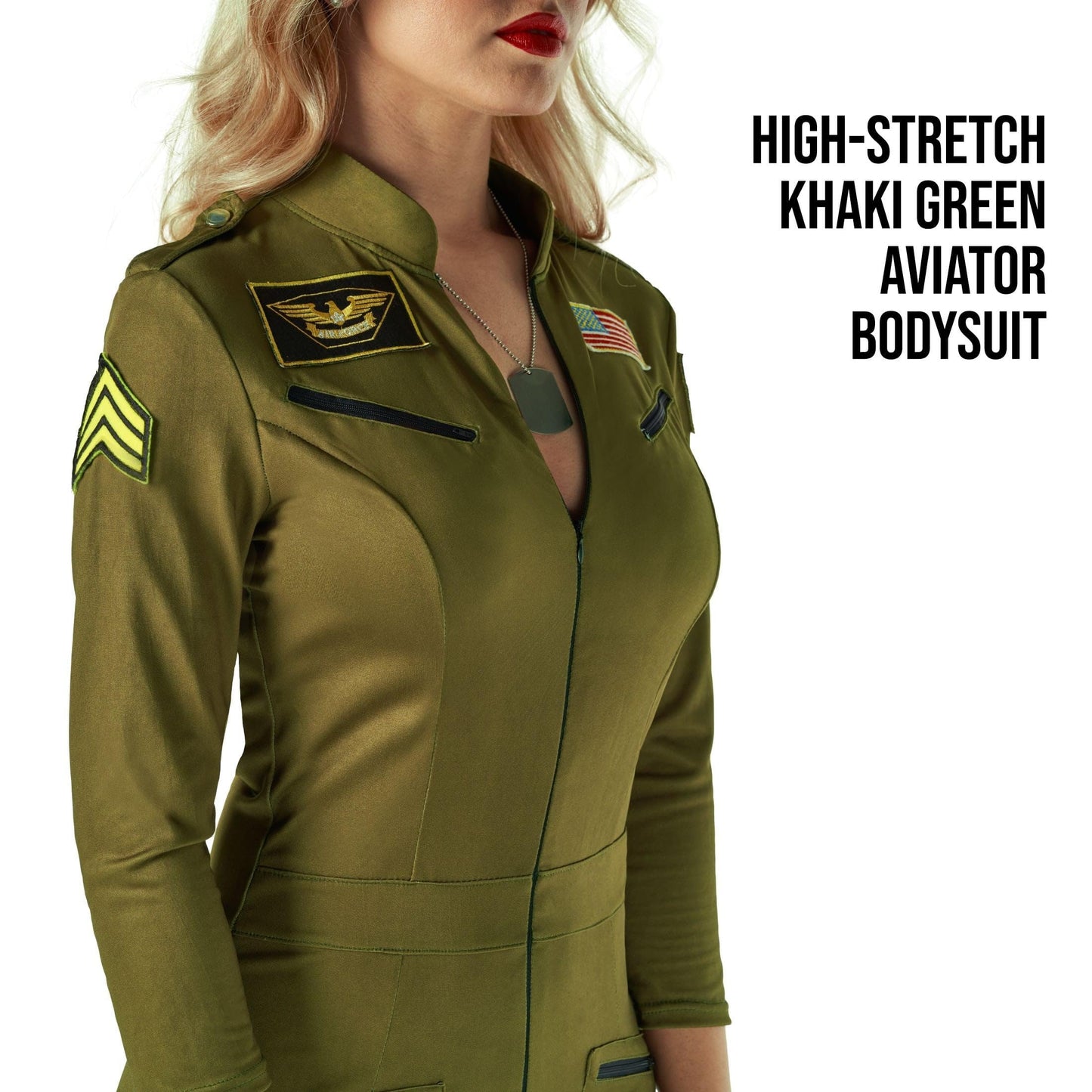 Army Fancy Dress for Women - Ladies Fighter Pilot Fancy Dress