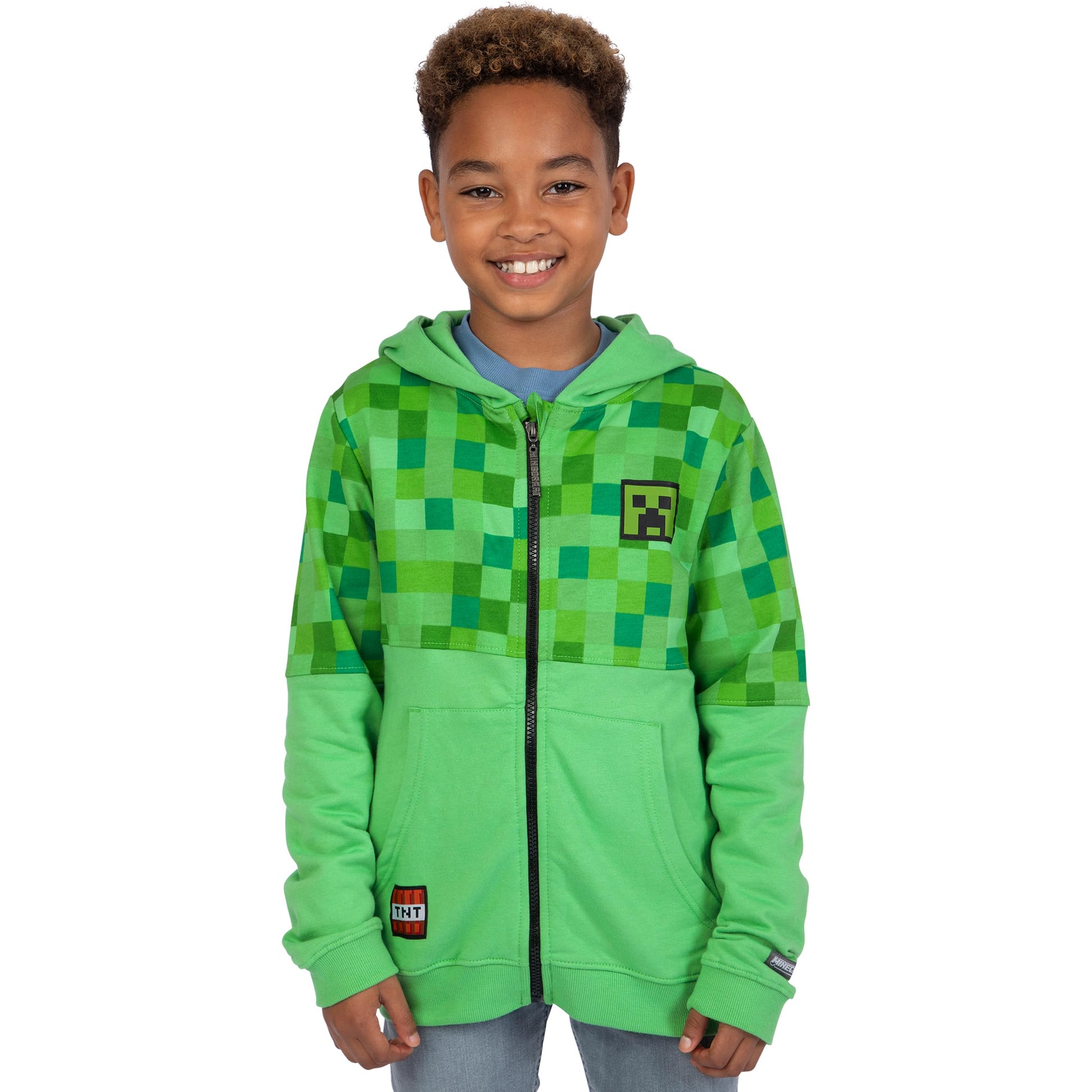 Hoodie - Gaming Hoodie - Boys Zip Up Hoodie - Boys' Hoodies - Green (image 2)