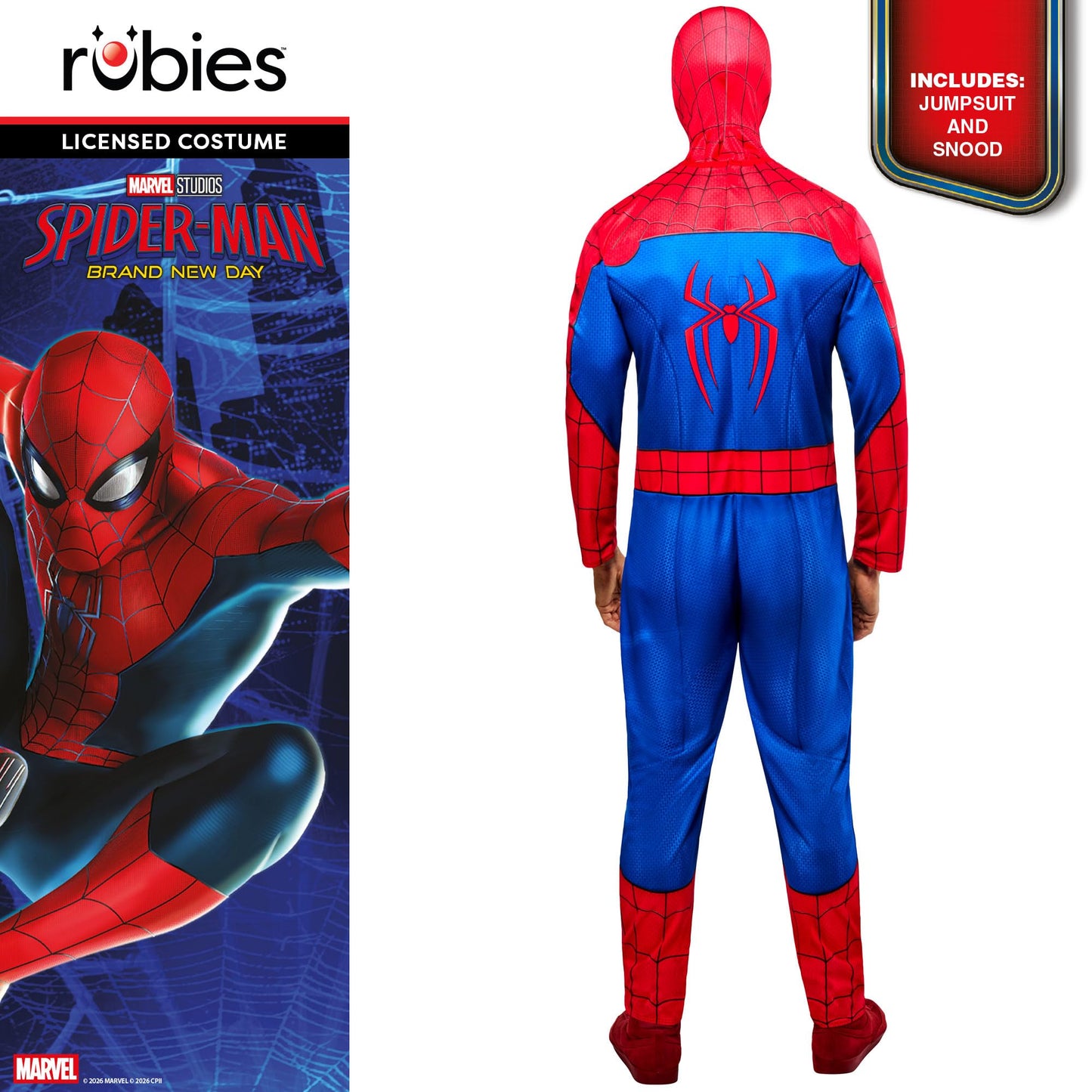 Rubies Official Brand New Day Spider-Man Classic Costume, Adult Fancy Dress, Mens, Size Large