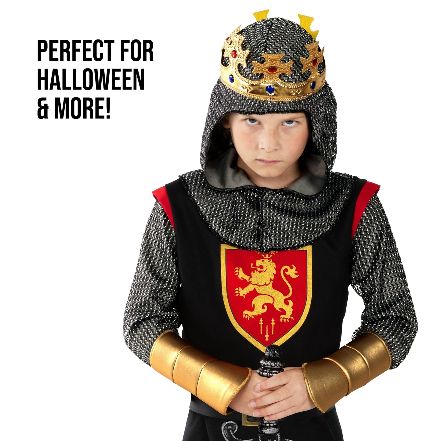 Morph Medieval Knight Costume For Boys, Knight Costume Kids, Halloween Costumes For Boys Warrior Costumes Kids XL