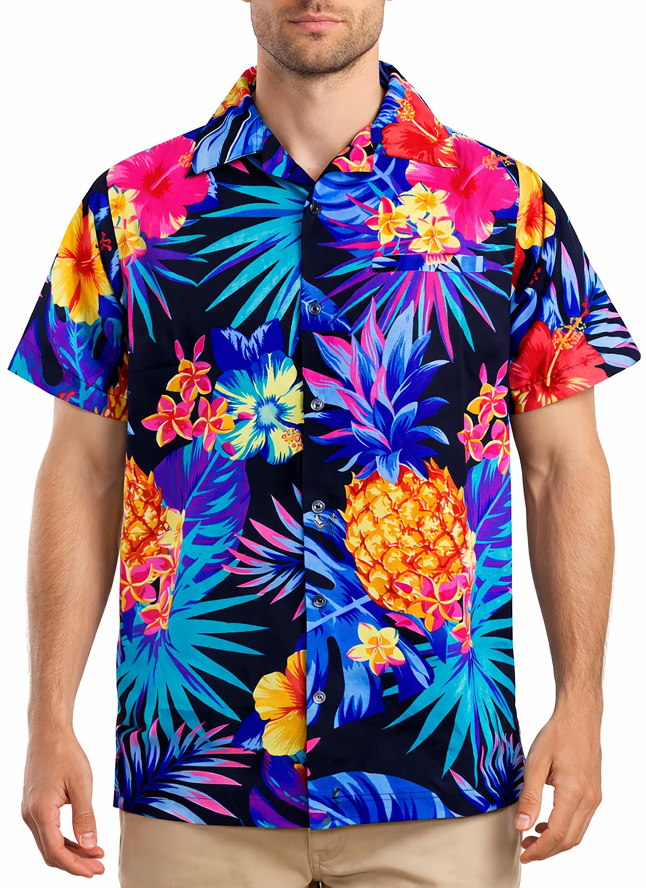 Hawaiian Shirts for Men - Hawaiian Shirt with Pineapple Print