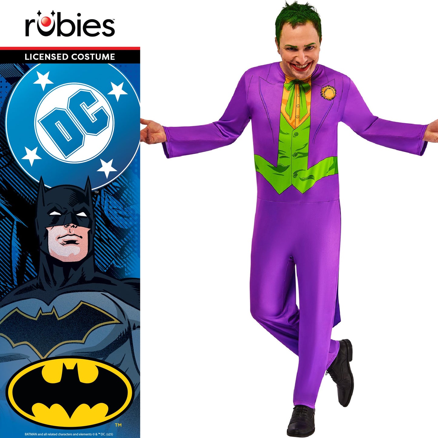 Rubies Official WB Joker Costume, Adults Fancy Dress, Size Large Halloween