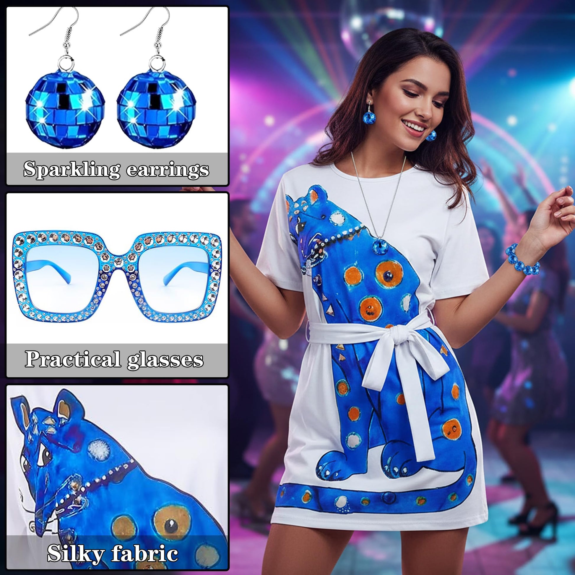 70s Fancy Dress Costume - Disco Party Outfit for Women (image 4)