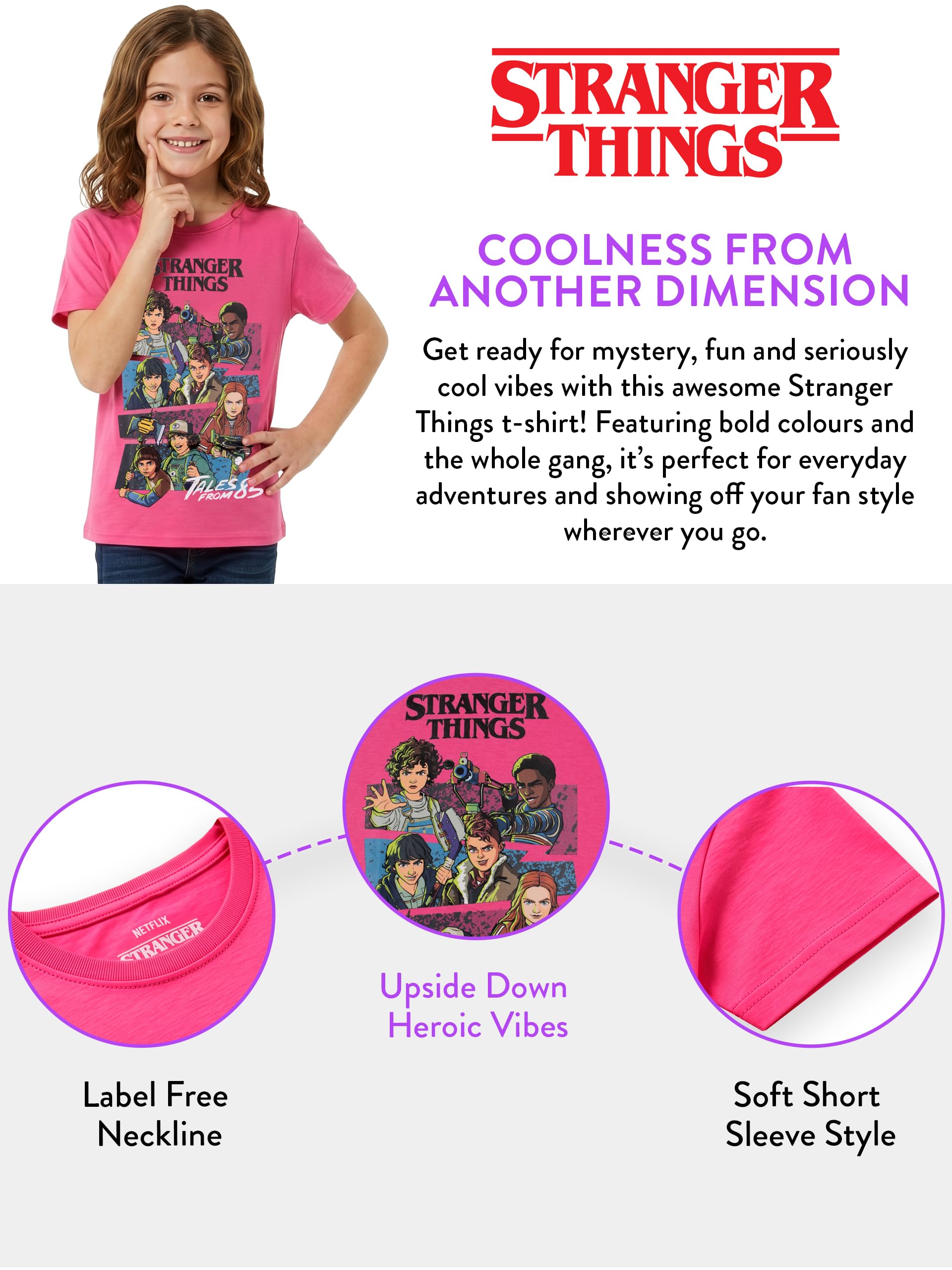 T-Shirt - Tales from '85 Girls Tshirt - Short Sleeve Girls Top (image 6)