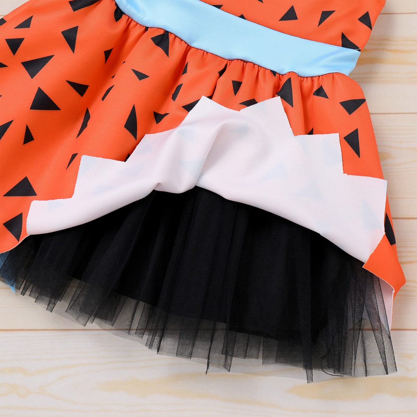 Kids Toddler Infant Baby Costume Historical Stone Age Cave Girl Fancy Dress Up One Shoudler Dress Bone Headband 1st Birthday Outfit Halloween Cosplay Orange Girl 6-12Months