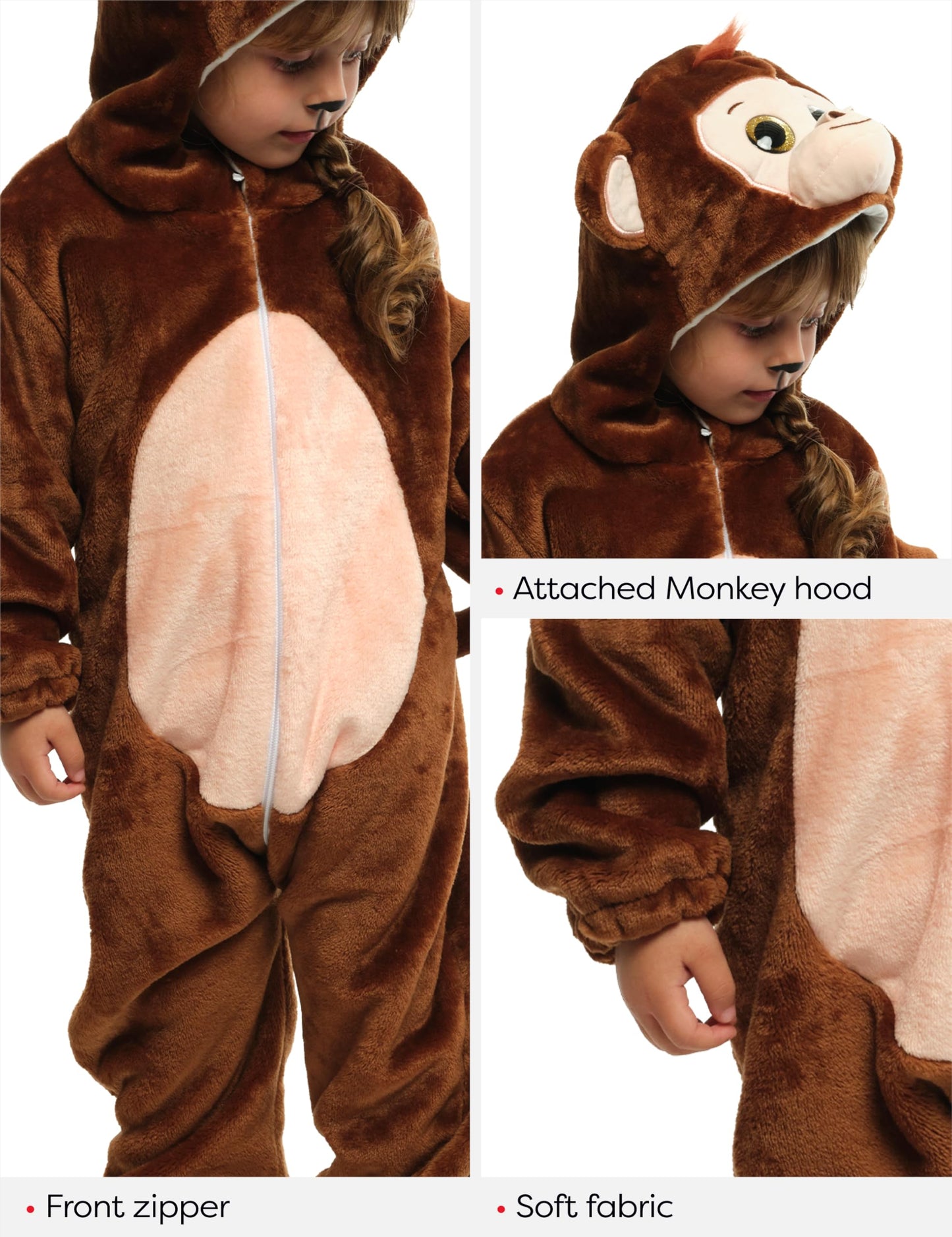 Rubies Boys Girls Jungle Costume with Hood and Tail for Carnival, Halloween, Parties and Birthdays