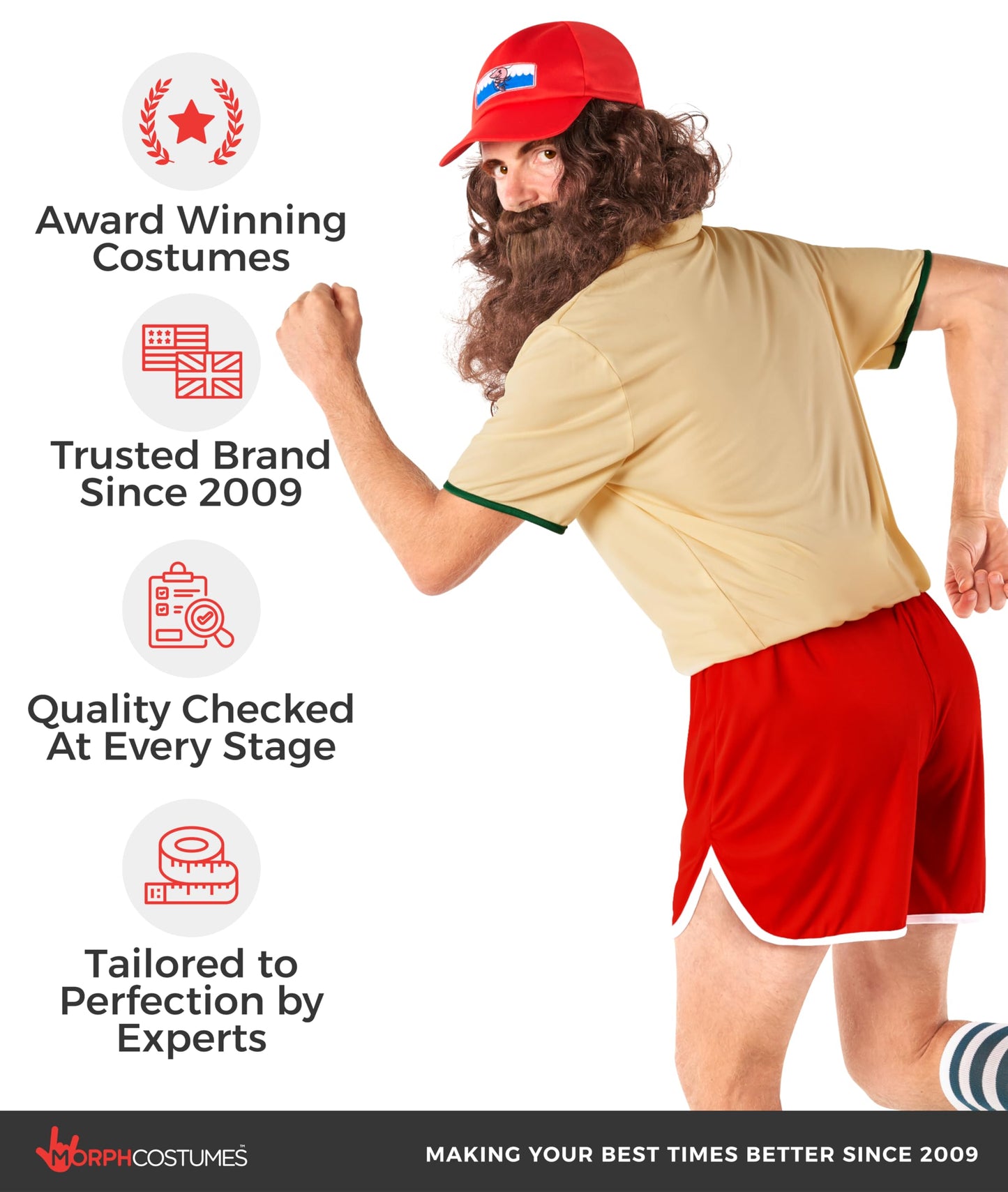 Running Costumes for Men with Wig Running Halloween Costumes (image 6)