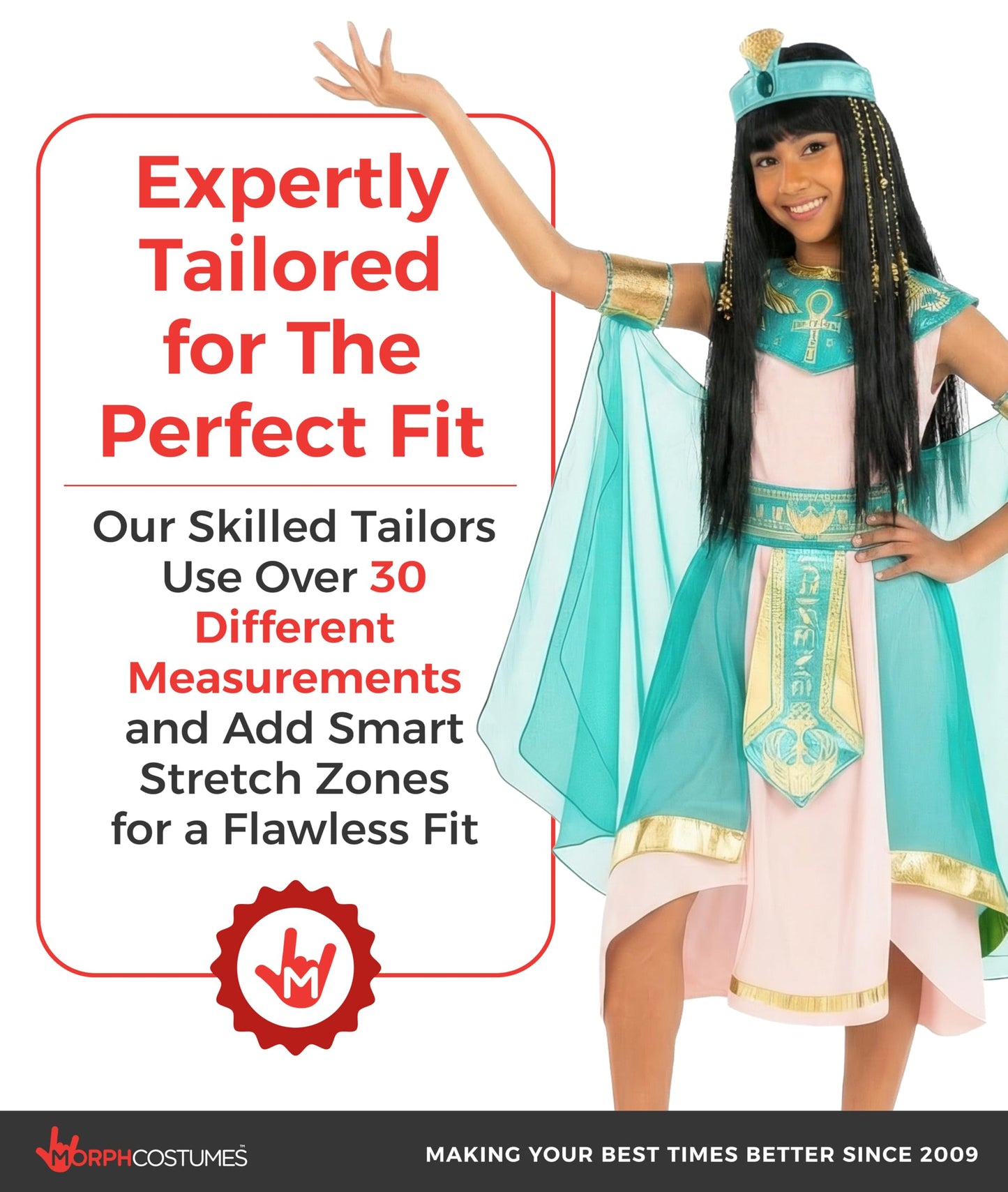Morph Queen Cleopatra Costume Kids, Egyptian Costumes For Girls, Girls Egyptian Costume, World Book Day Costumes For Girls 12-14 Years