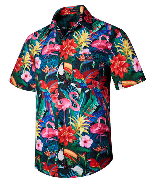 Hawaiian Shirts for Men Summer Short Sleeve Casual Funky Men Hawaii