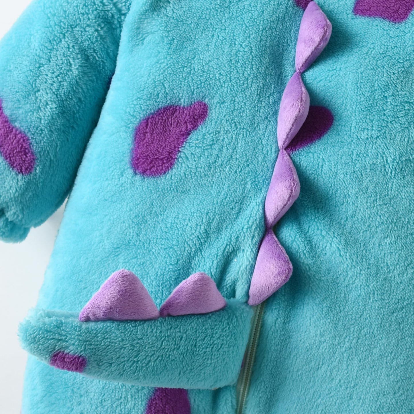 Nicoxijia Toddler Baby Halloween Costume Fuzzy Warm Hooded Romper Funny Cosplay Zip-Up Jumpsuit Fall Winter Animal Outfit (Blue, 18-24 Months)