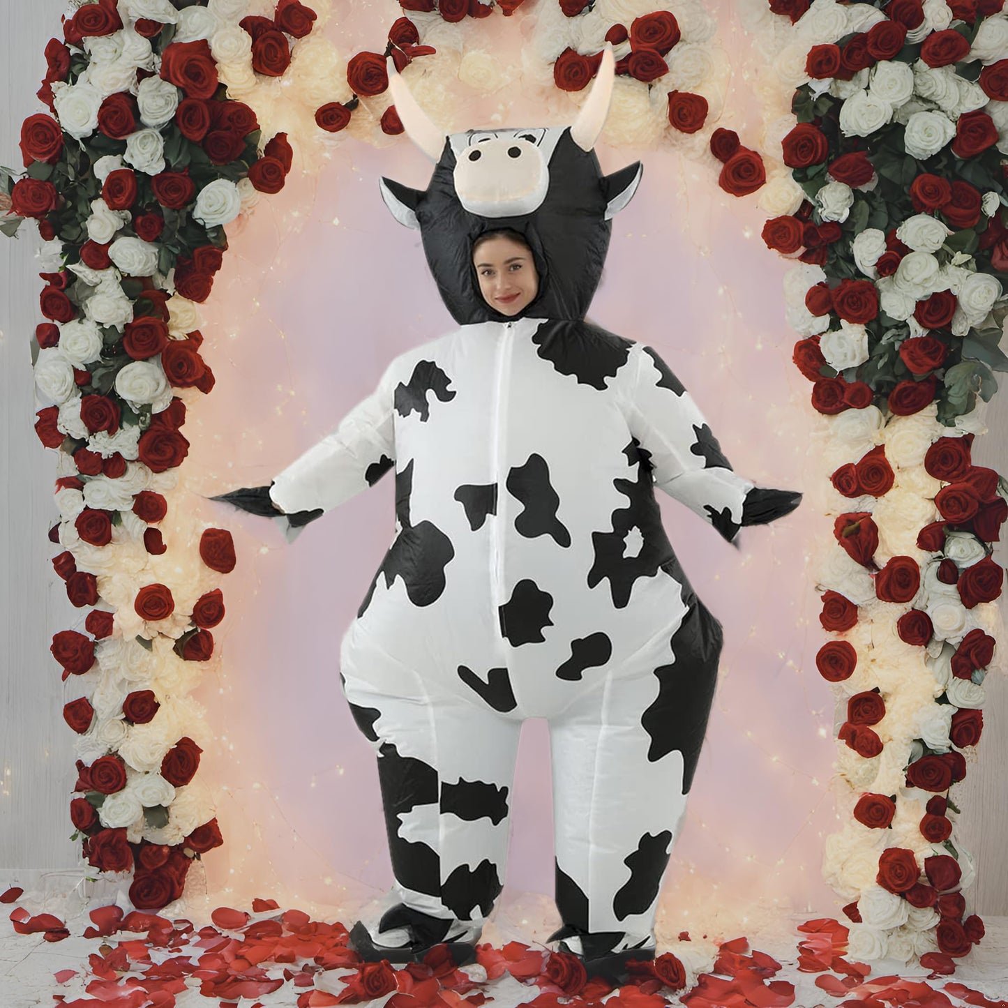 Inflatable Cow Costume Adult Blow Up Cow Costume Fancy Dress (image 6)