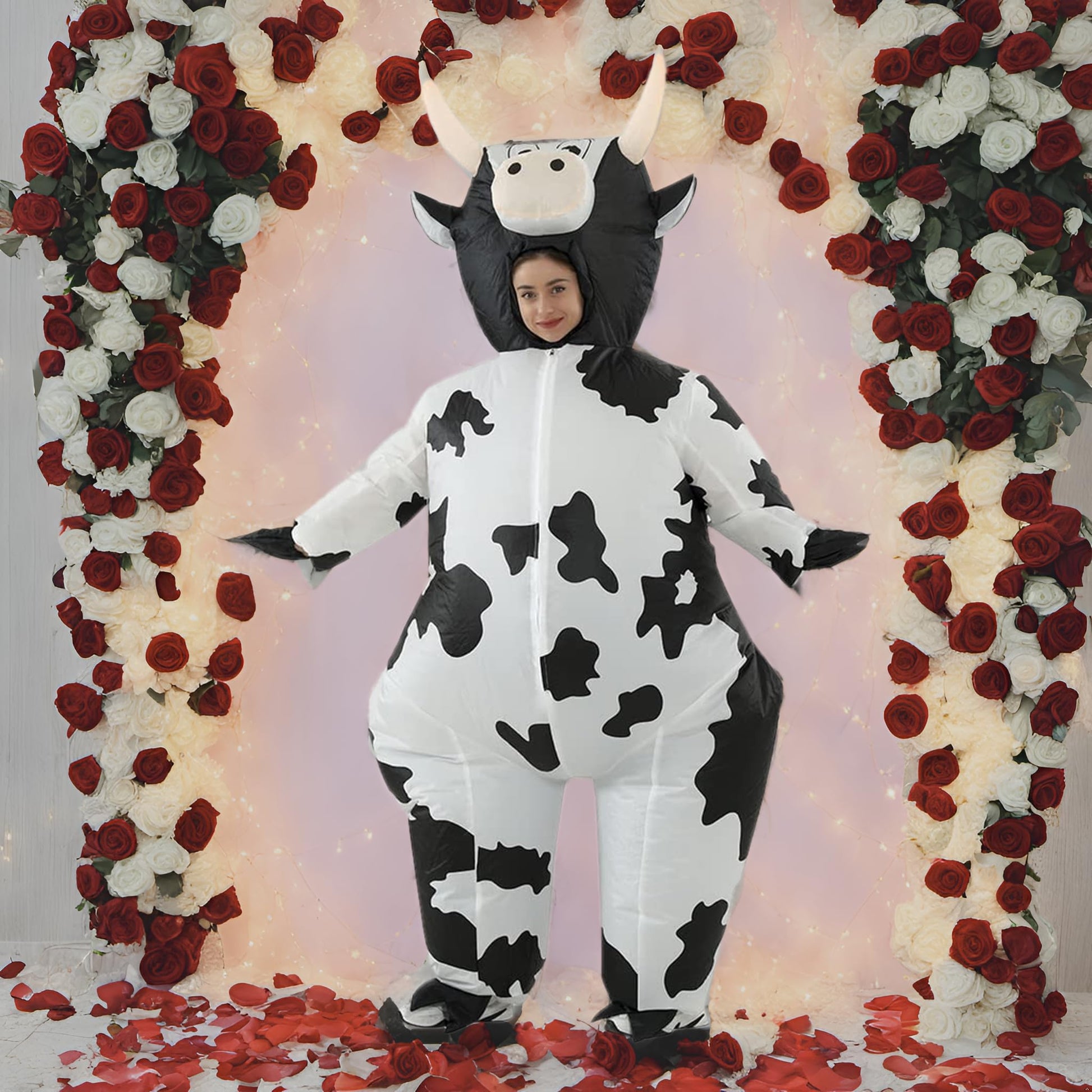 Inflatable Cow Costume Adult Blow Up Cow Costume Fancy Dress (image 6)