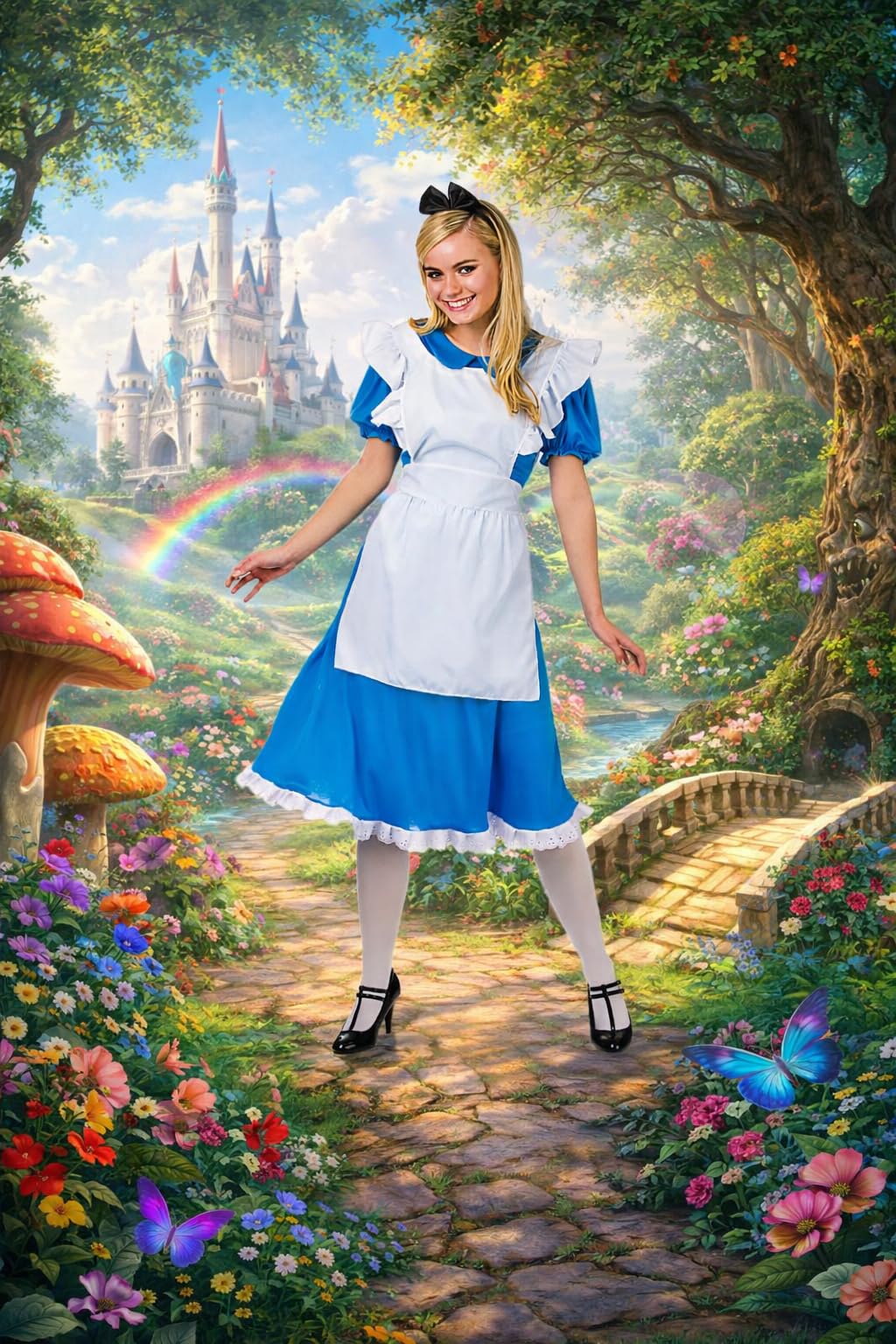 Wicked Costumes® Adult Women’s Storybook Alice Fancy Dress Costume – Classic Fairytale Outfit - Large (UK 18-20)