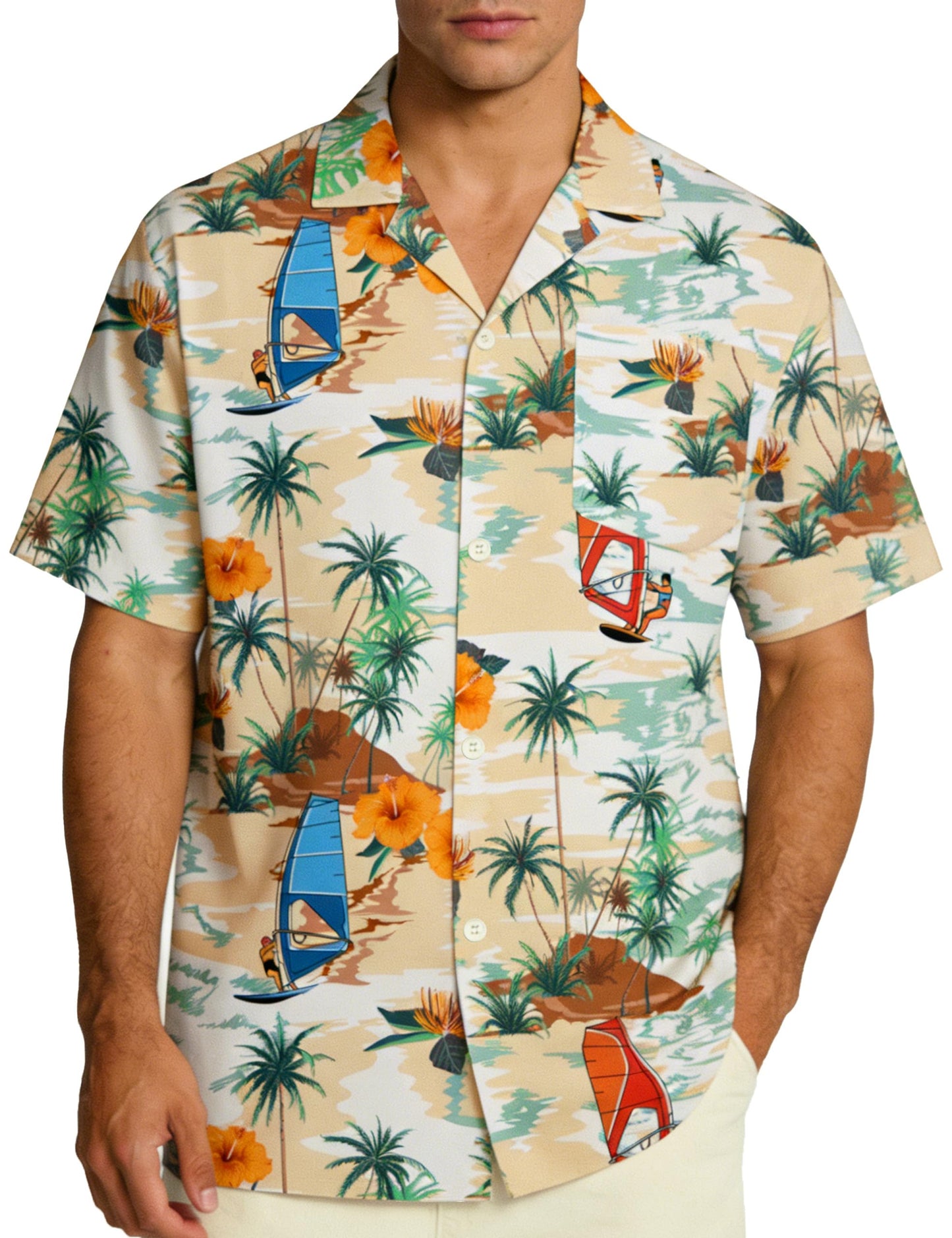 Men's Hawaiian Shirt Short Sleeve - Casual Button Down Shirts