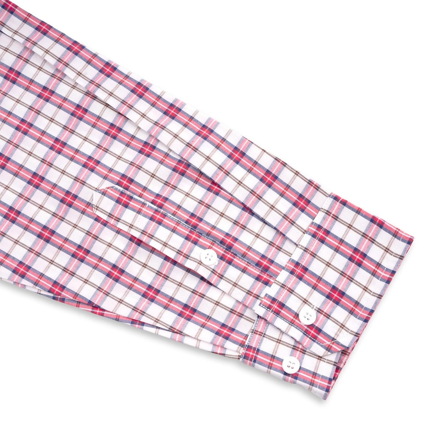 Dybycit Men's Shirts Checked Long Sleeve Casual Shirt Regular Fit Oktoberfest Plaid Shirts White Red