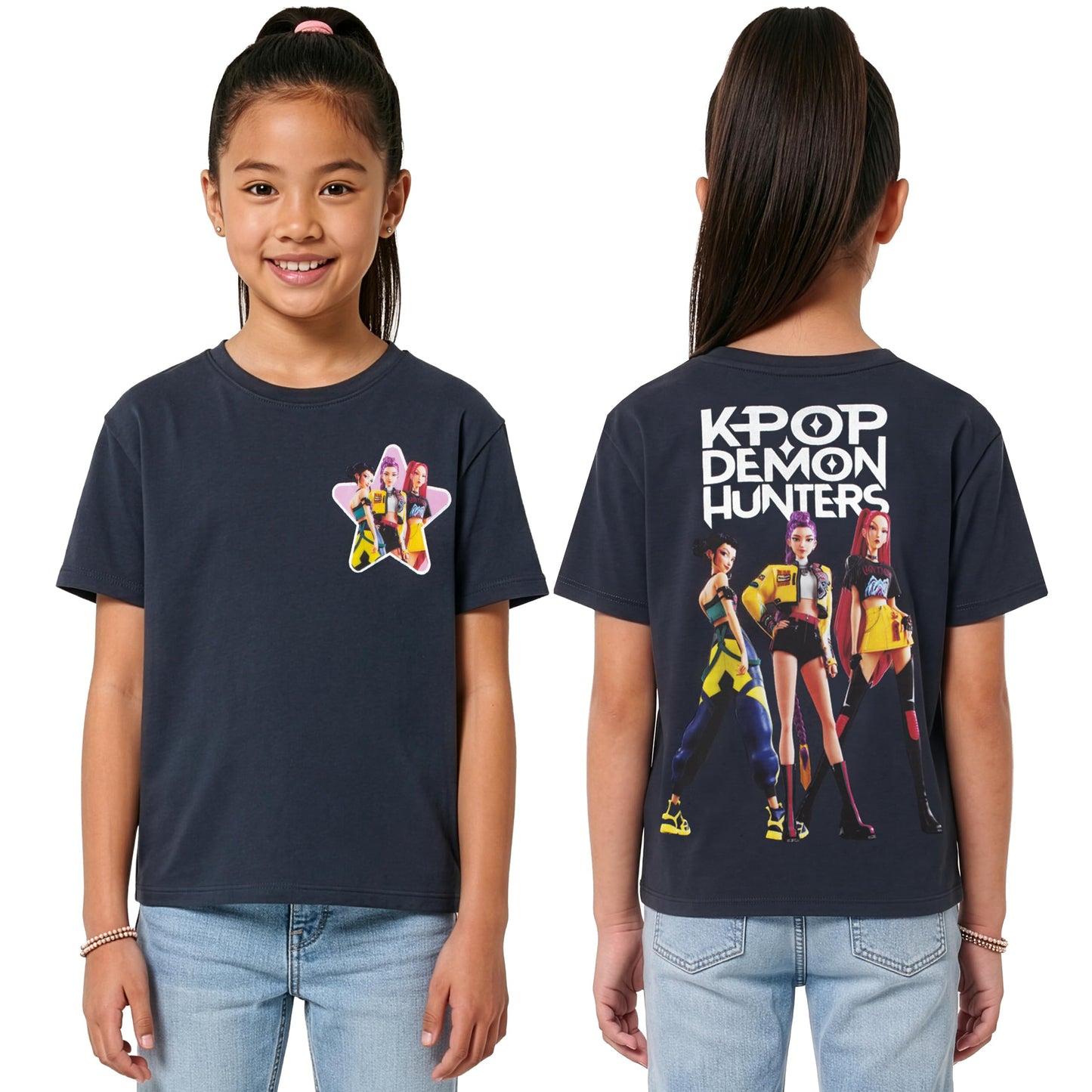 Tshirt - Huntrix Short Sleeve Girls' T-Shirts - Boxy Girls Top