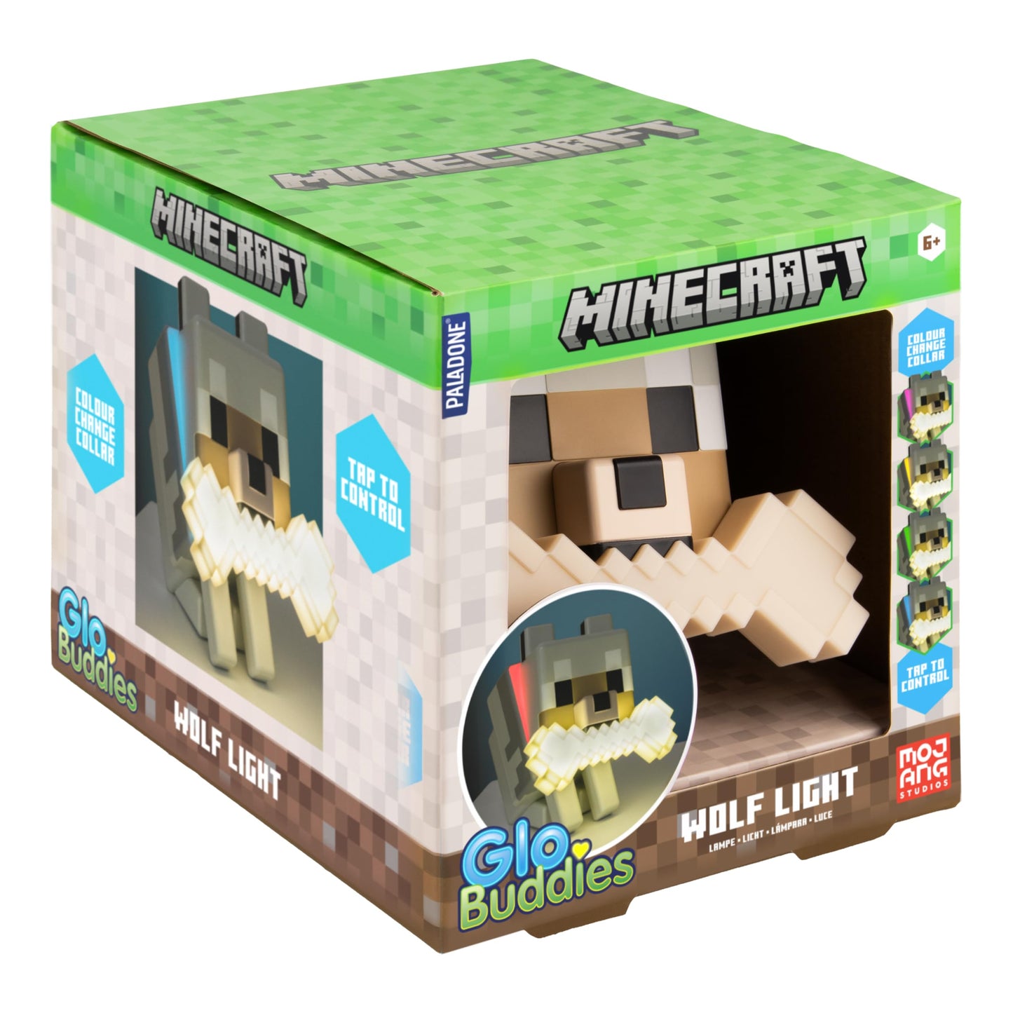 Minecraft Wolf GloBuddies 3D Colour Changing Light - Officially
