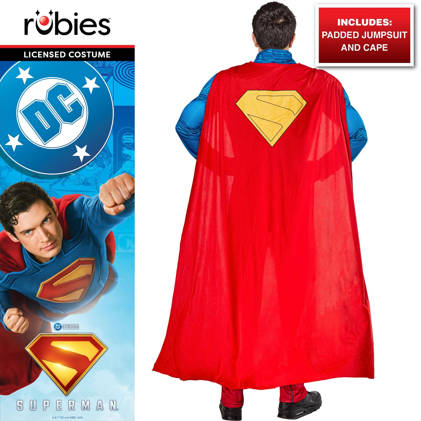 Official DC Deluxe Superman Costume - Adult Superhero Fancy Dress