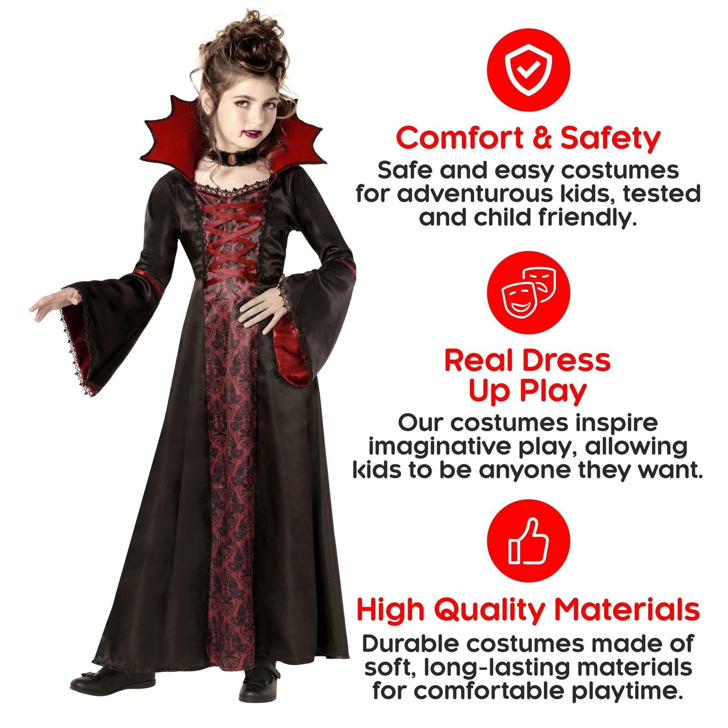 Morph Vampire Costume For Girls, Vampire Costume Kids, Halloween Costumes For Kids, Girls Halloween Costumes, Large