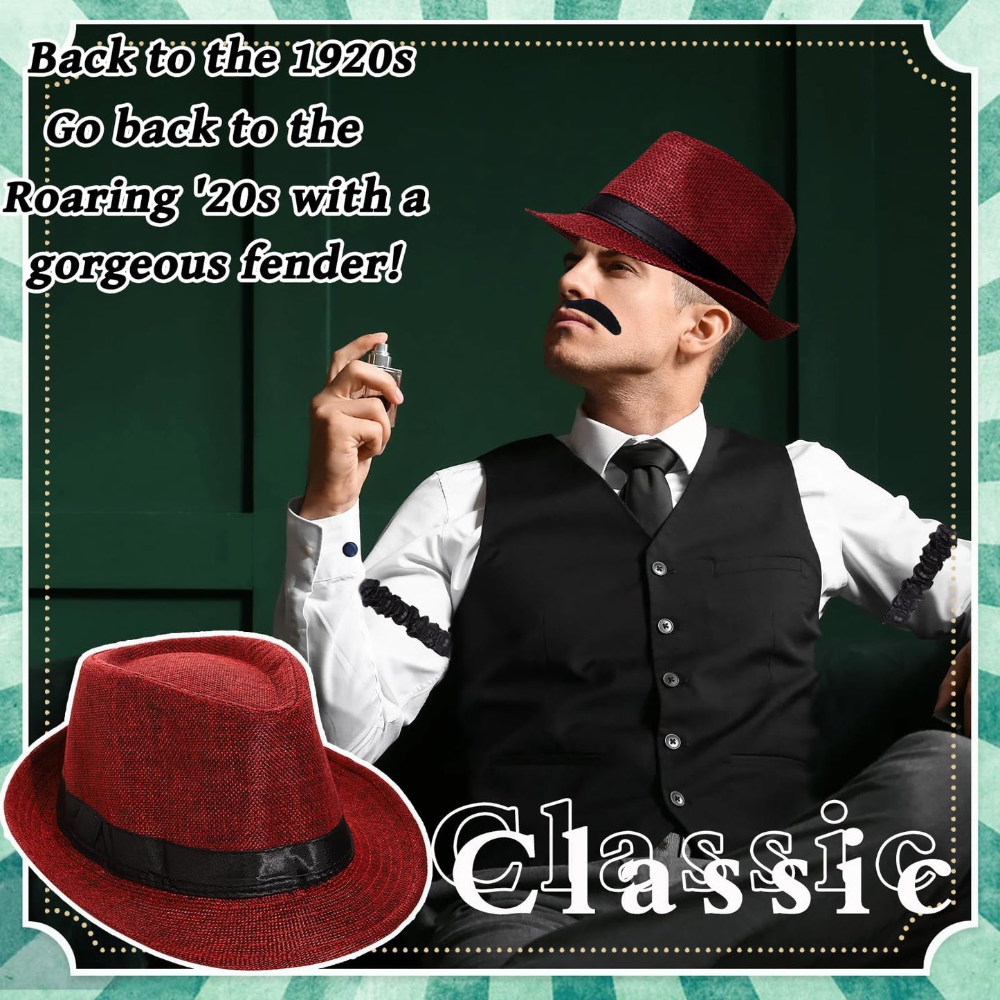 1920s Gatsby Costume Accessories for Men - Roaring 20s Great Gastby
