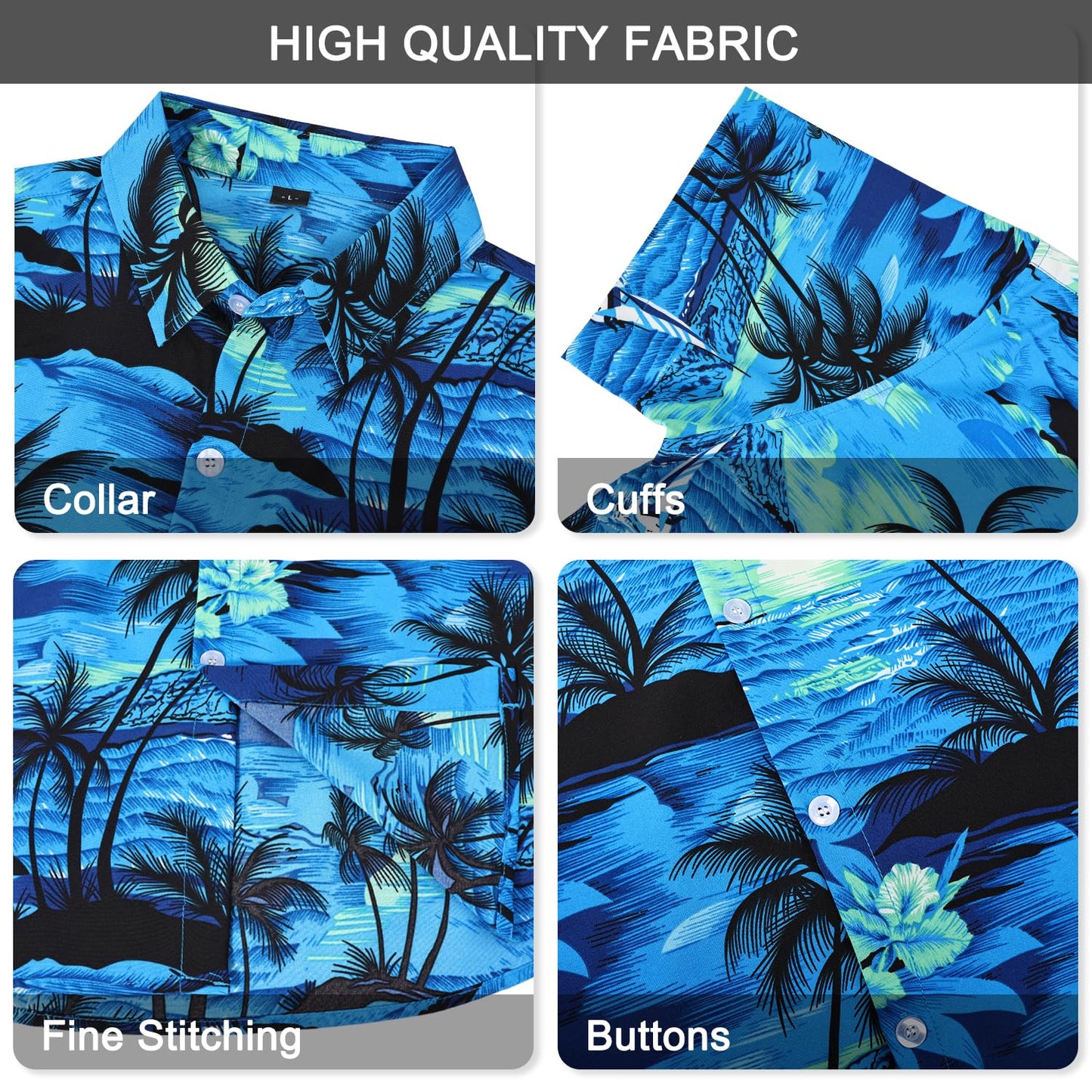 Classic Hawaiian Shirt for Men - Short Sleeve Aloha Shirt