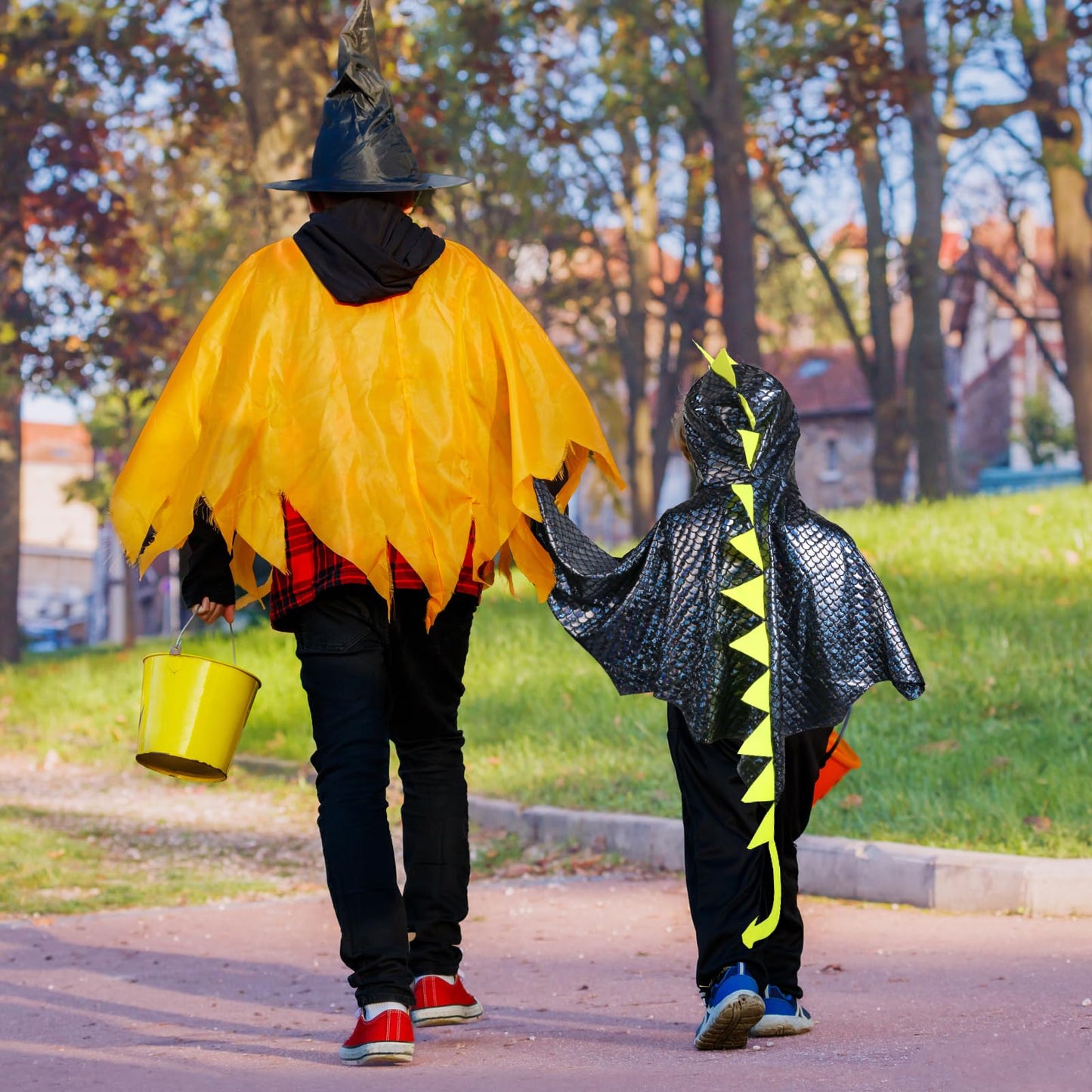 Landifor 2pcs Dinosaur Costume for Kids Black Dino Fancy Dress Outfit Dragon-Wings Cape with Dino Mask for 3-8 Years Toddler Jurassic Themed Party Costume Cosplay Pretend Play