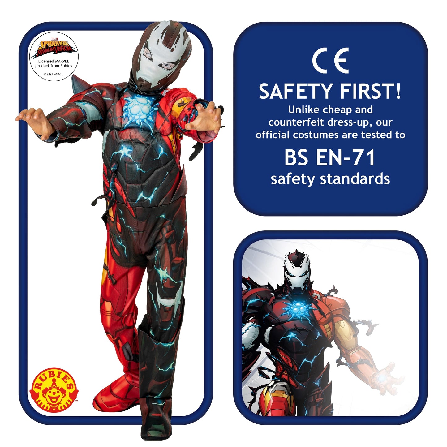 Rubies Official Disney Marvel Venomized Iron Man Kids Costume, Halloween Venom Halloween