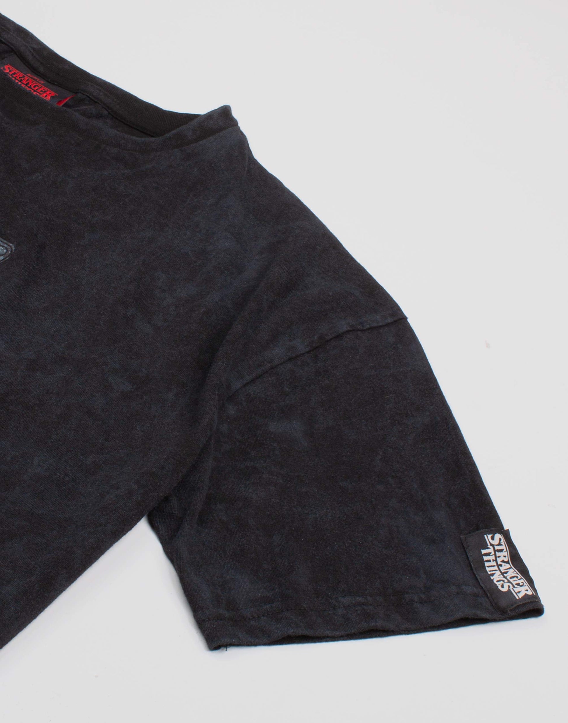 T Shirt for Women - Adults Charcoal Acid Wash Demogorgon Top (image 4)
