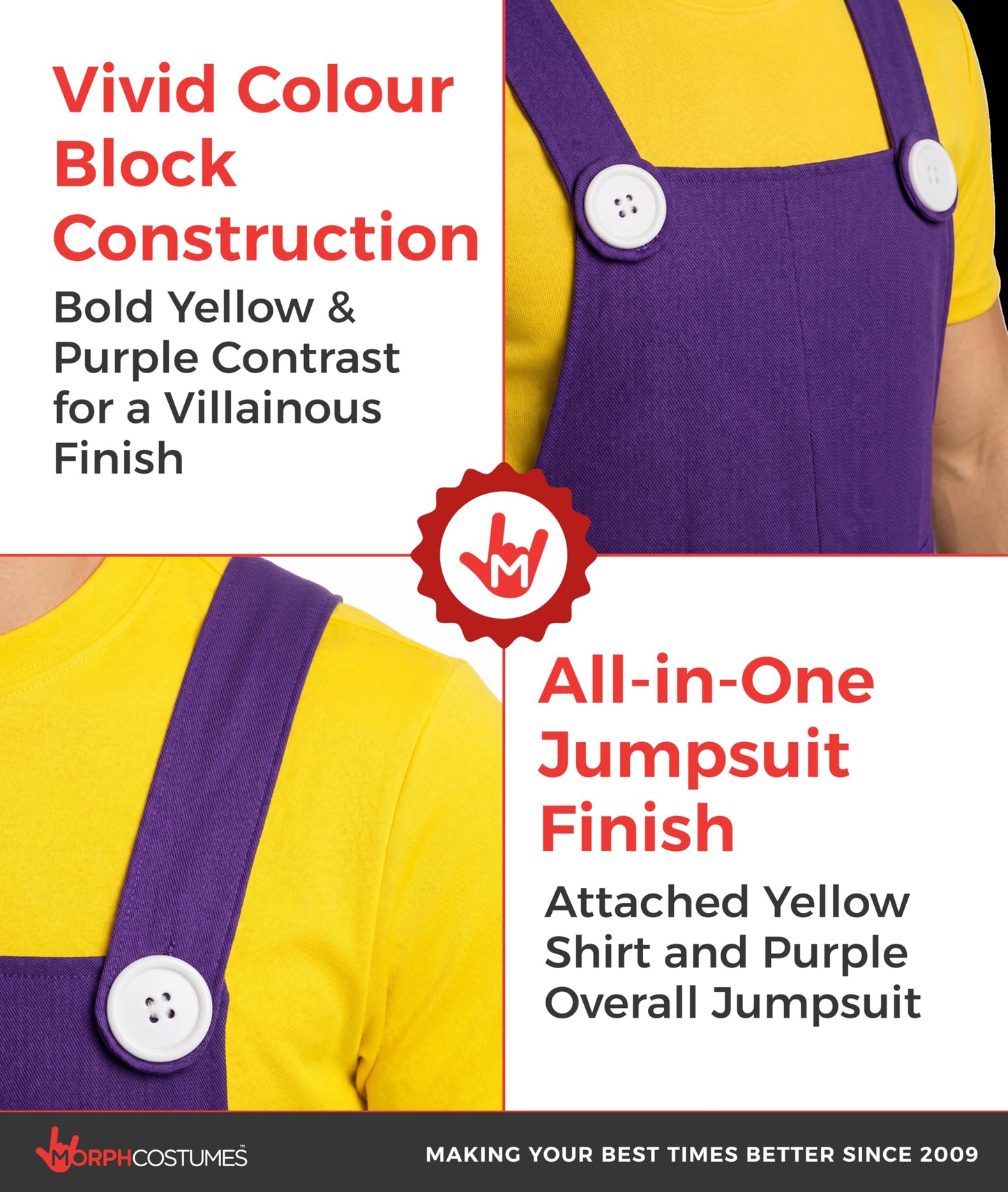 Plumber Brother Yellow Mens - Mens Plumber Costume - Halloween