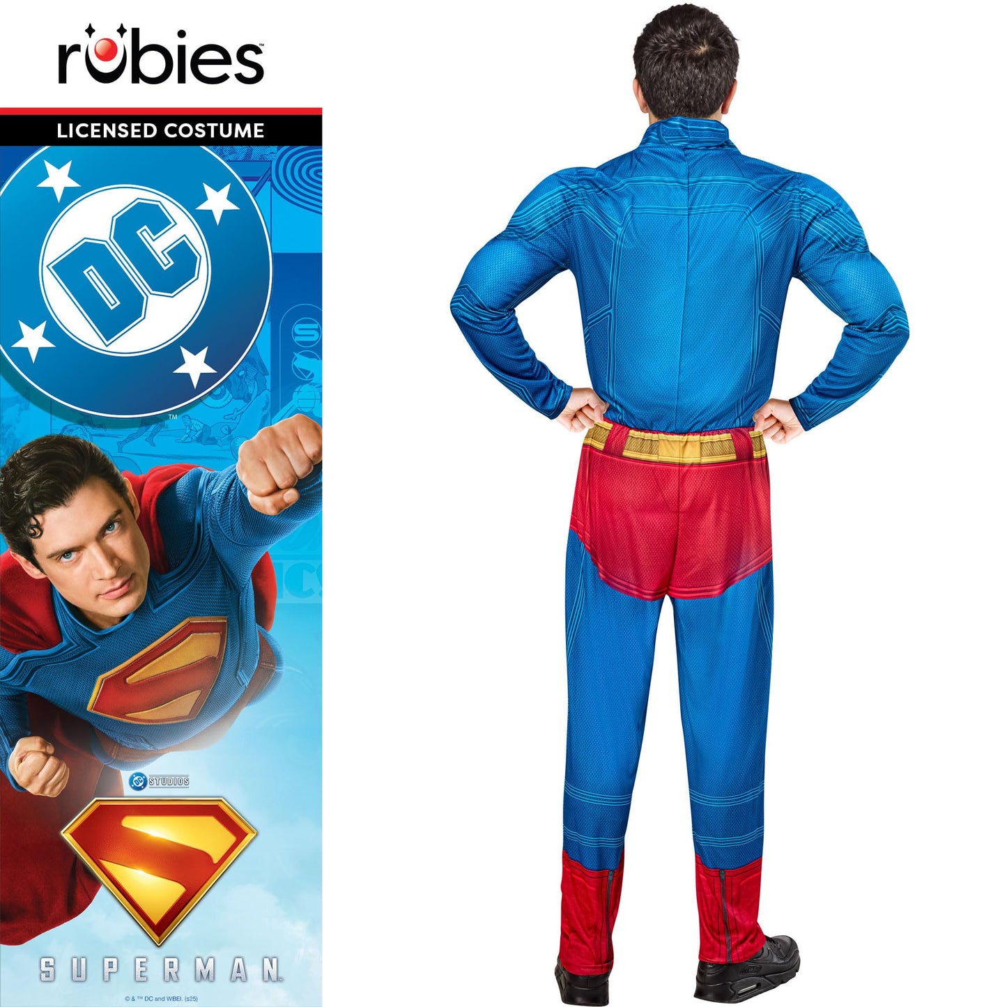 Official DC Deluxe Superman Costume - Adult Superhero Fancy Dress