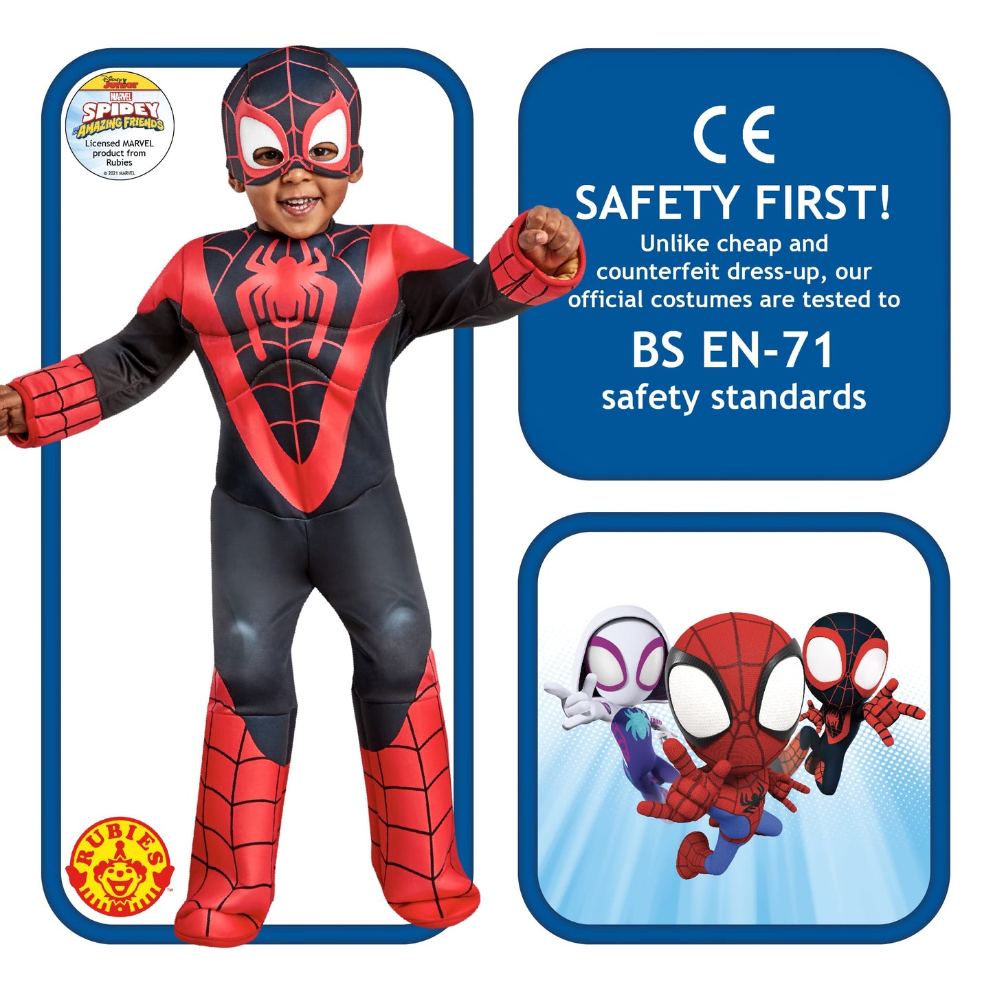 Rubies Official Marvel Spidey and his Amazing Friends Spinn Deluxe Toddler Costume, Age 3-4 Years Halloween Halloween
